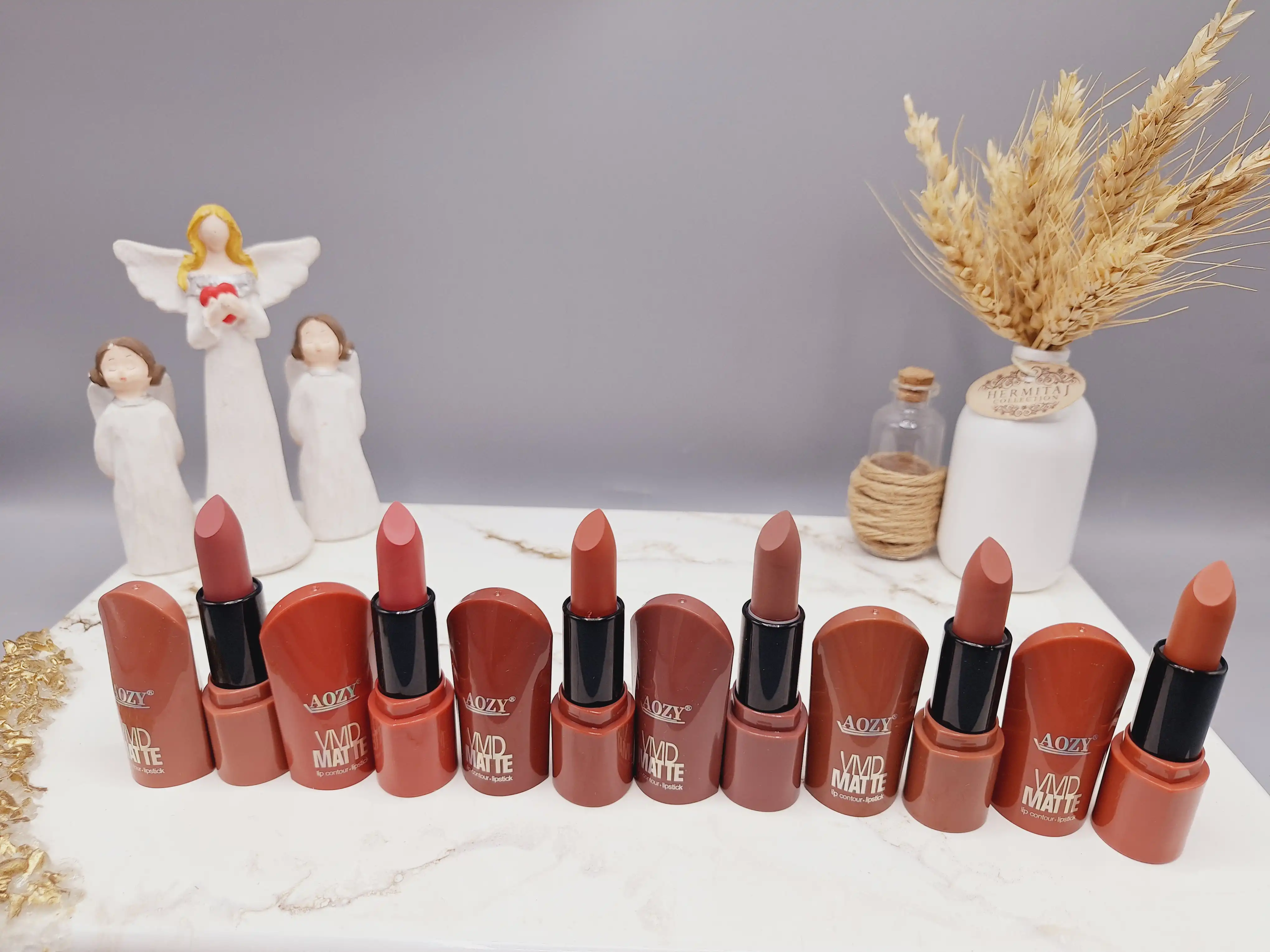 پک 6 تایی رژ جامد برند AOZY کد AB002