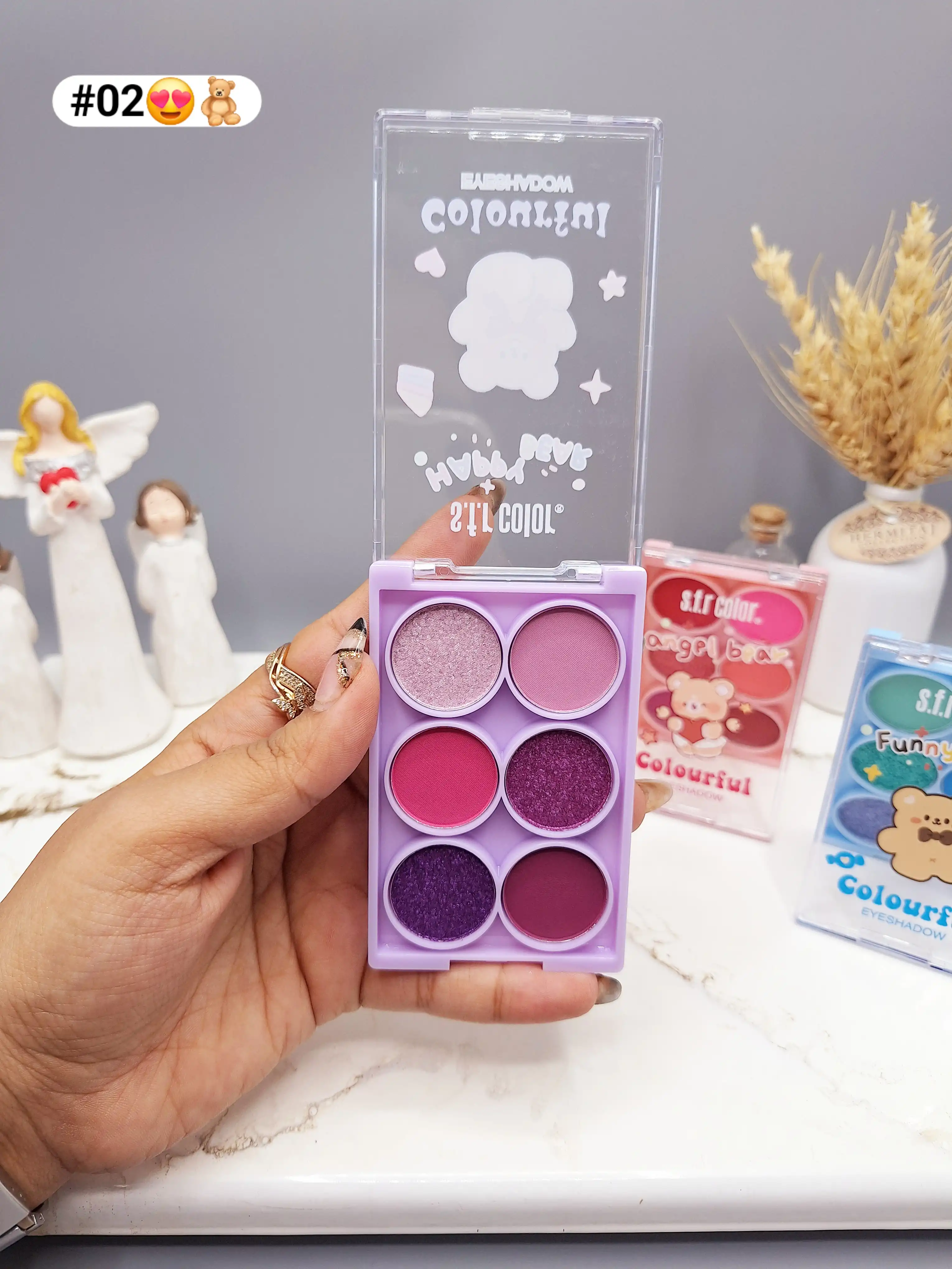 پالت سایه شش رنگ خرسی اس اف آر کالر کد 8092