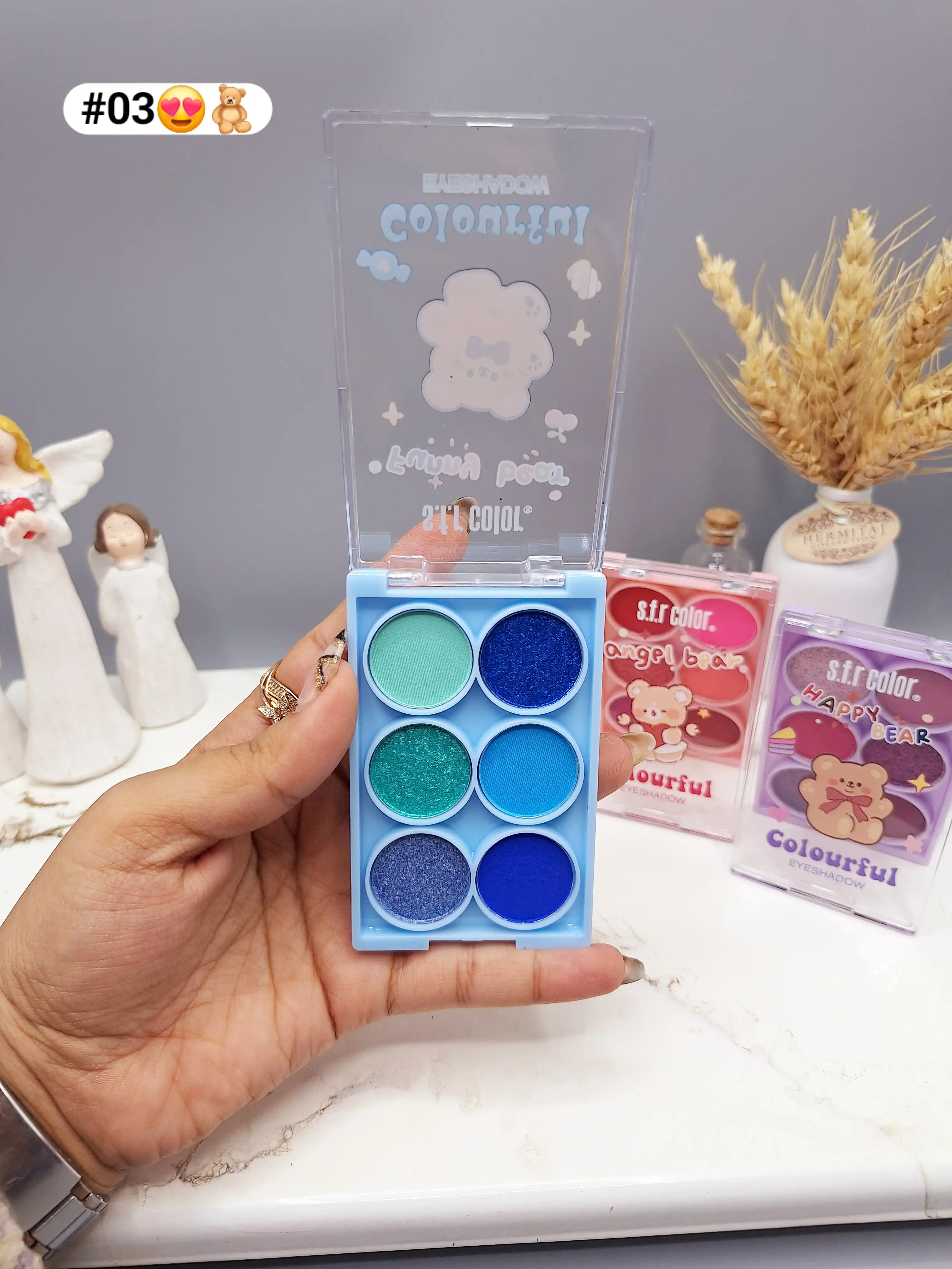 پالت سایه شش رنگ خرسی اس اف آر کالر کد 8092