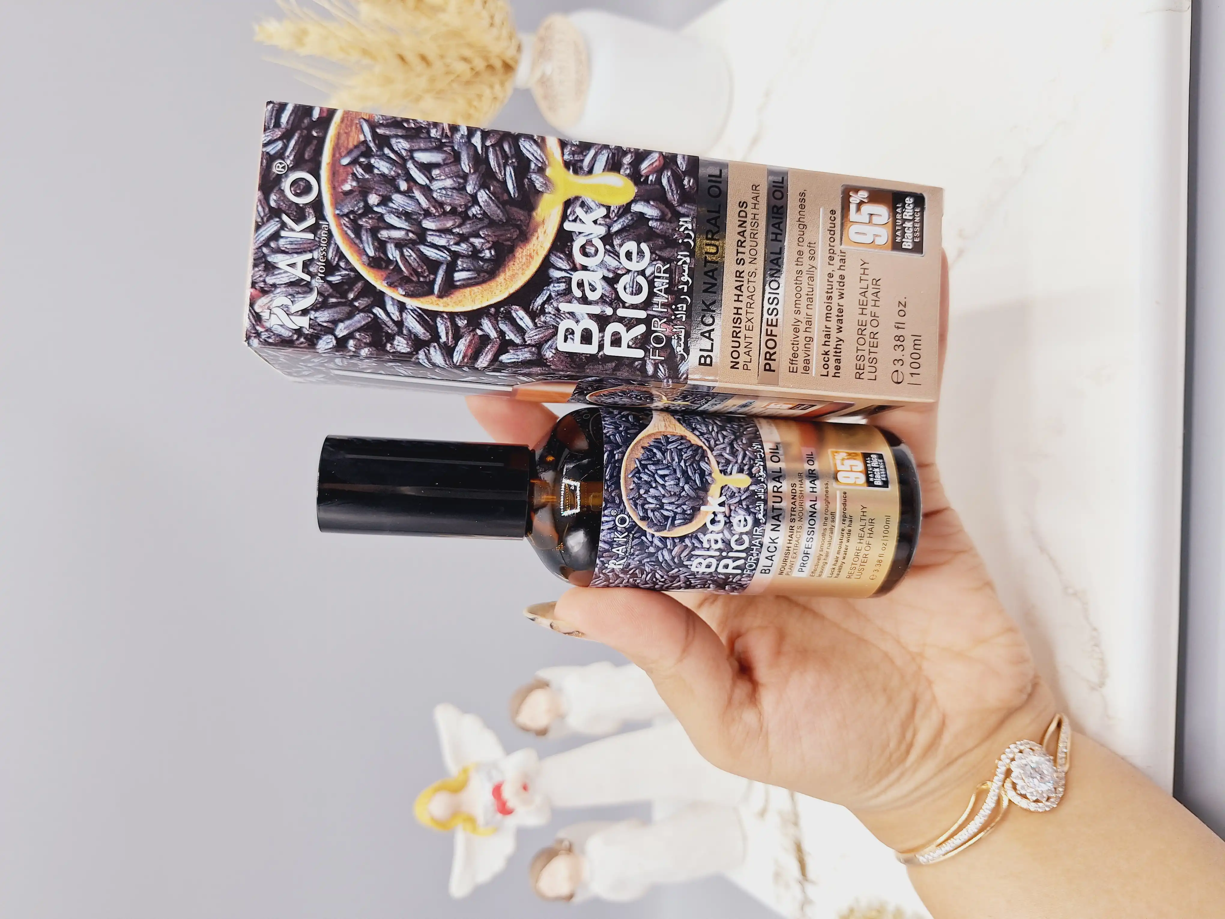 روغن مو تقویتی برنج سیاه برند راکو کد 1188