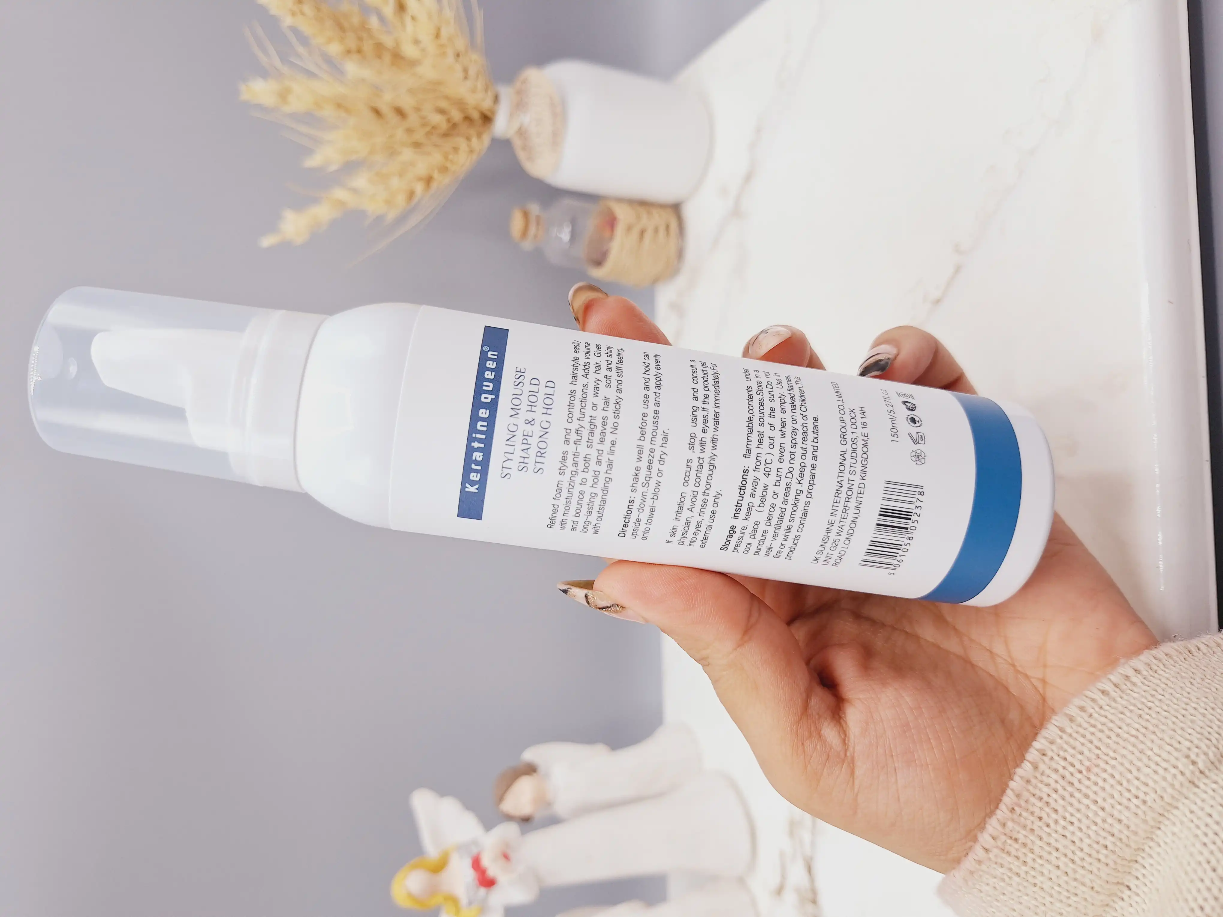 موس مو رنگی برند پرفکت شماره 12 zure blue آبی لاجوردی حجم 150 میل کد 2378