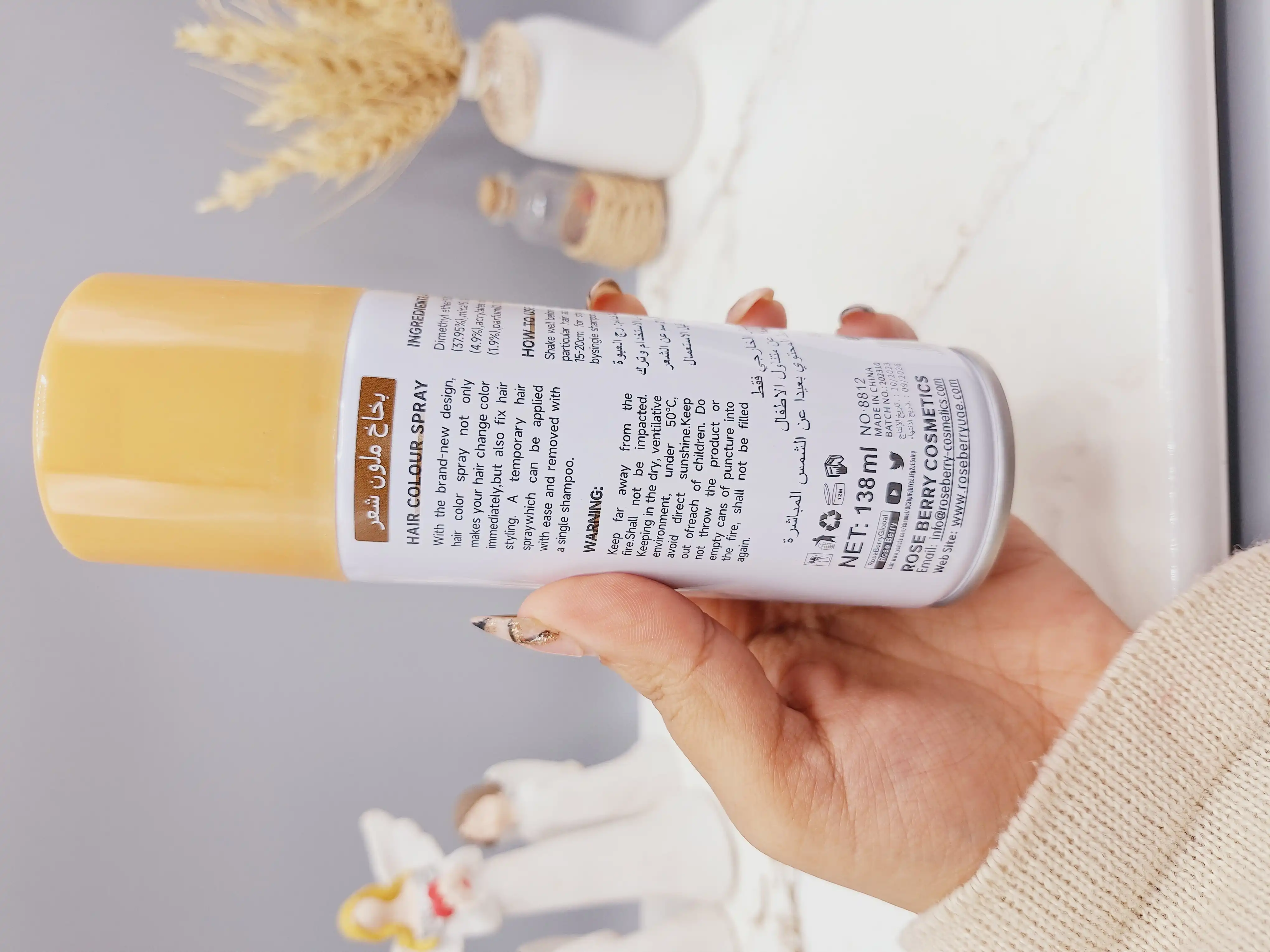 اسپری رنگ مو بلوند کنفی برند ROSE BERRY کد 1853