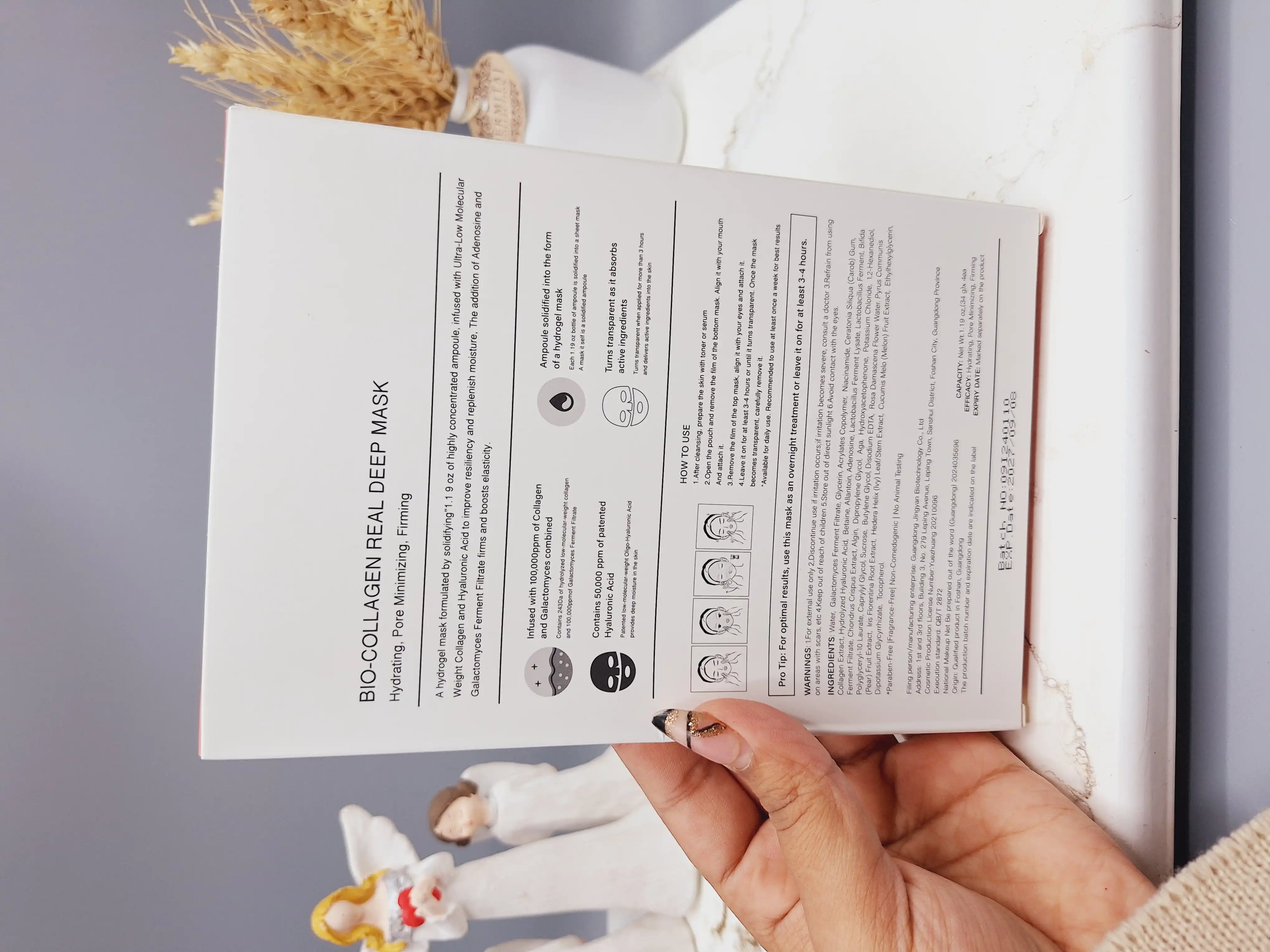 پک 4 عددی ماسک صورت مدل بایو کلاژن و سفت کننده و ضد چروک 4 عددی اصل کره