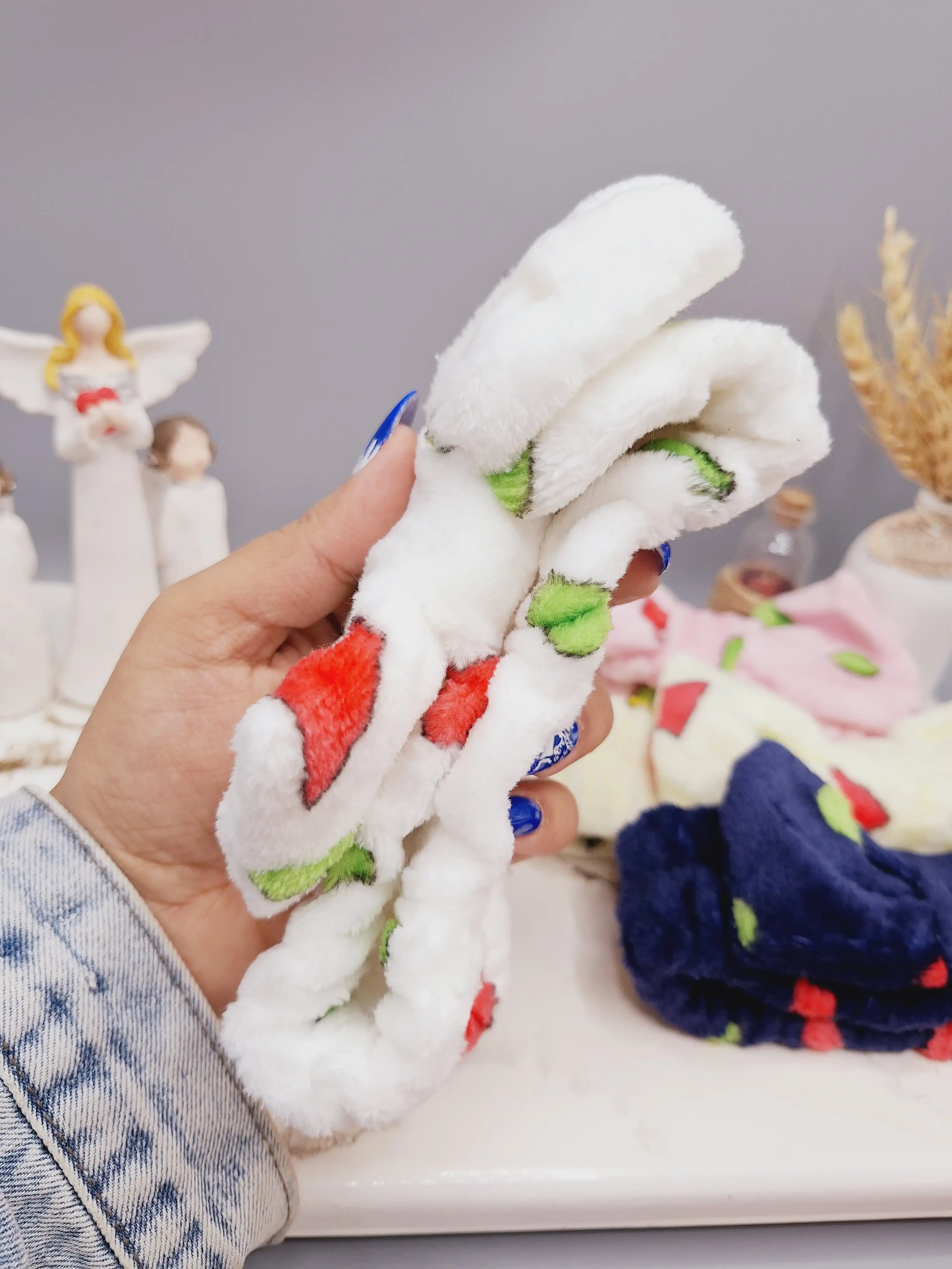 هدبند زیبای حوله ای طرح برگ