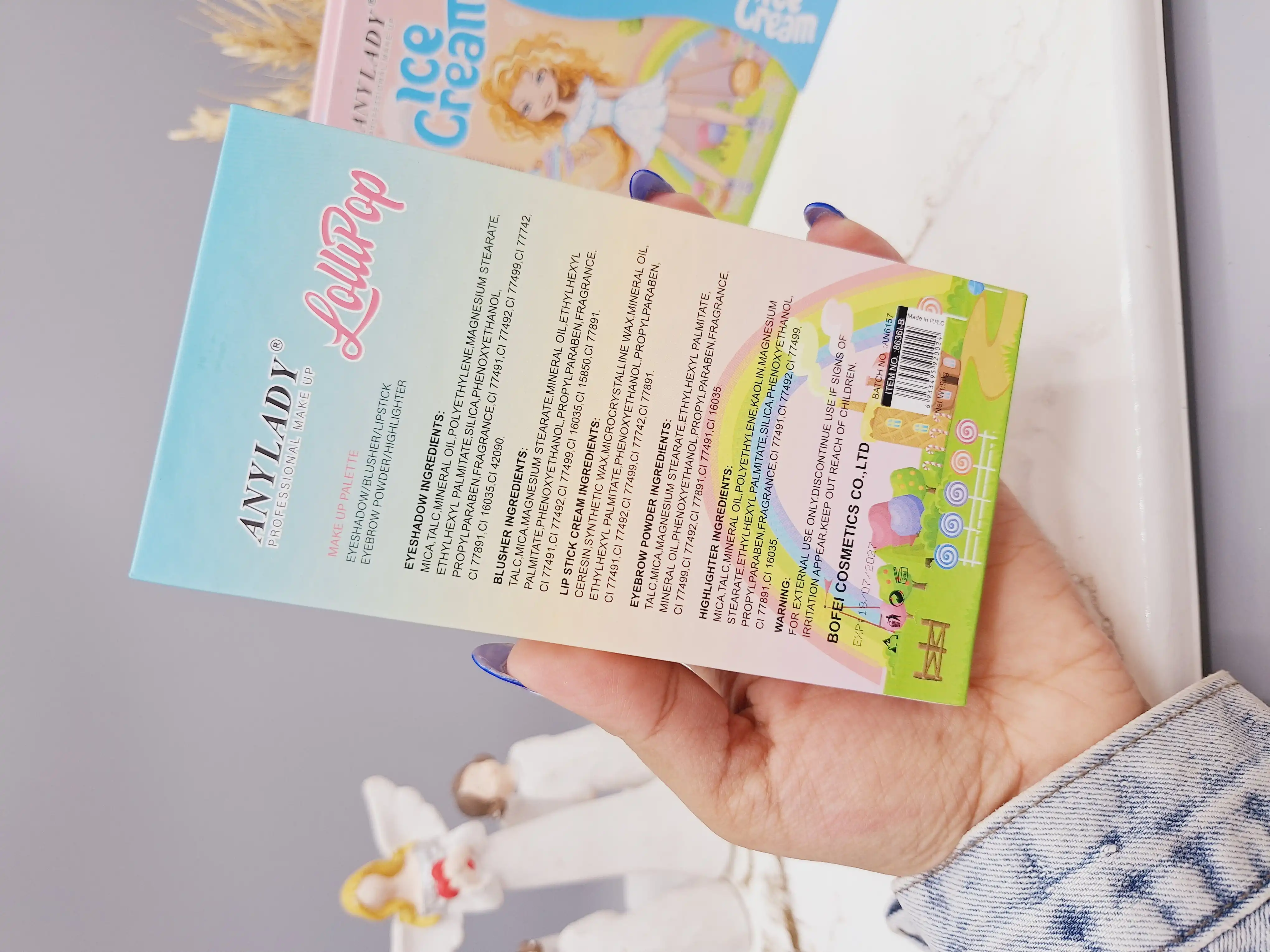 پالت سایه چشم آنالیدی طرح دختر آبنباتی کد 8636-B