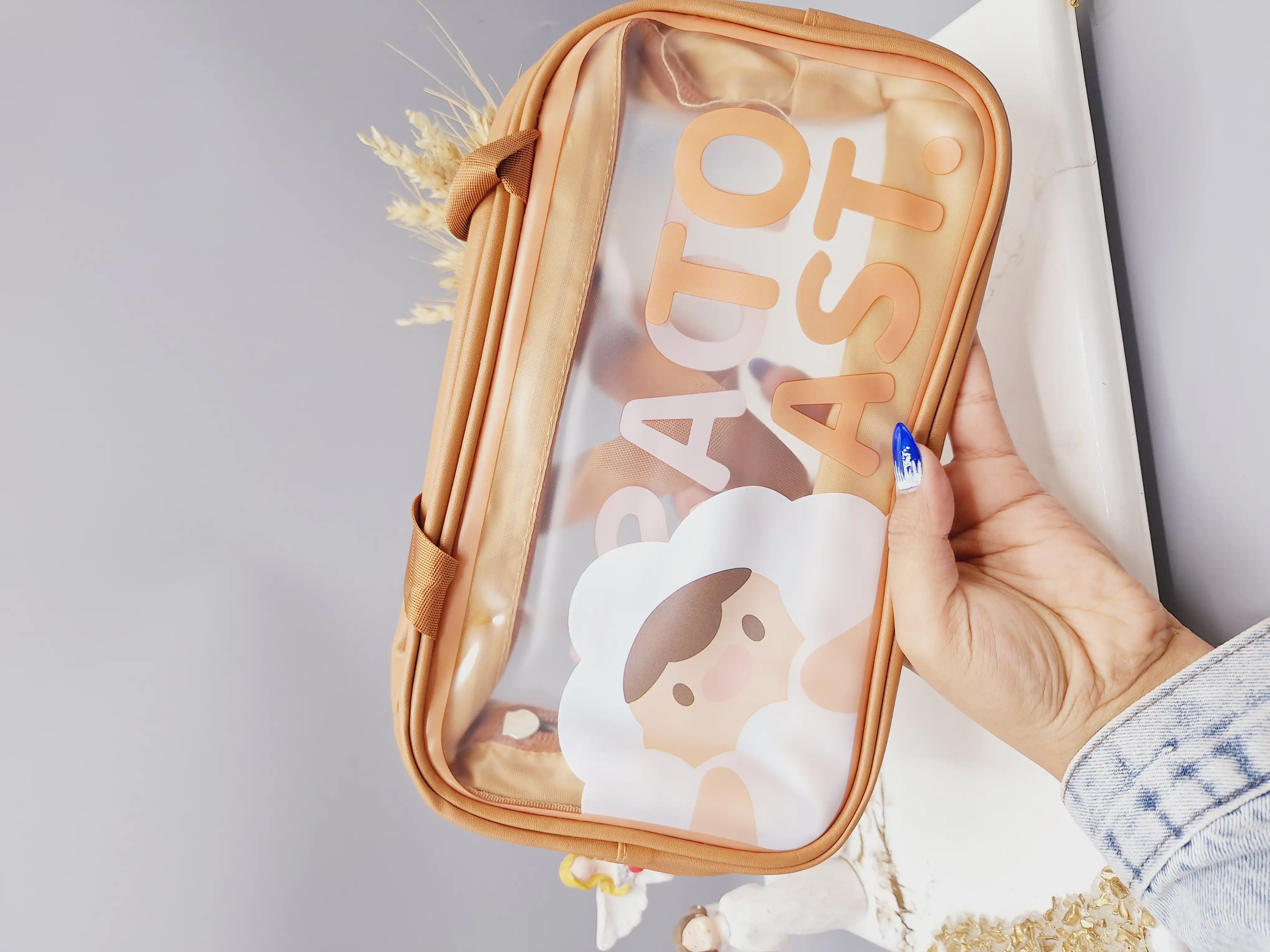 واشبگ بزرگ طرح جوجه جنس چرم (رنگ قهوه ای)