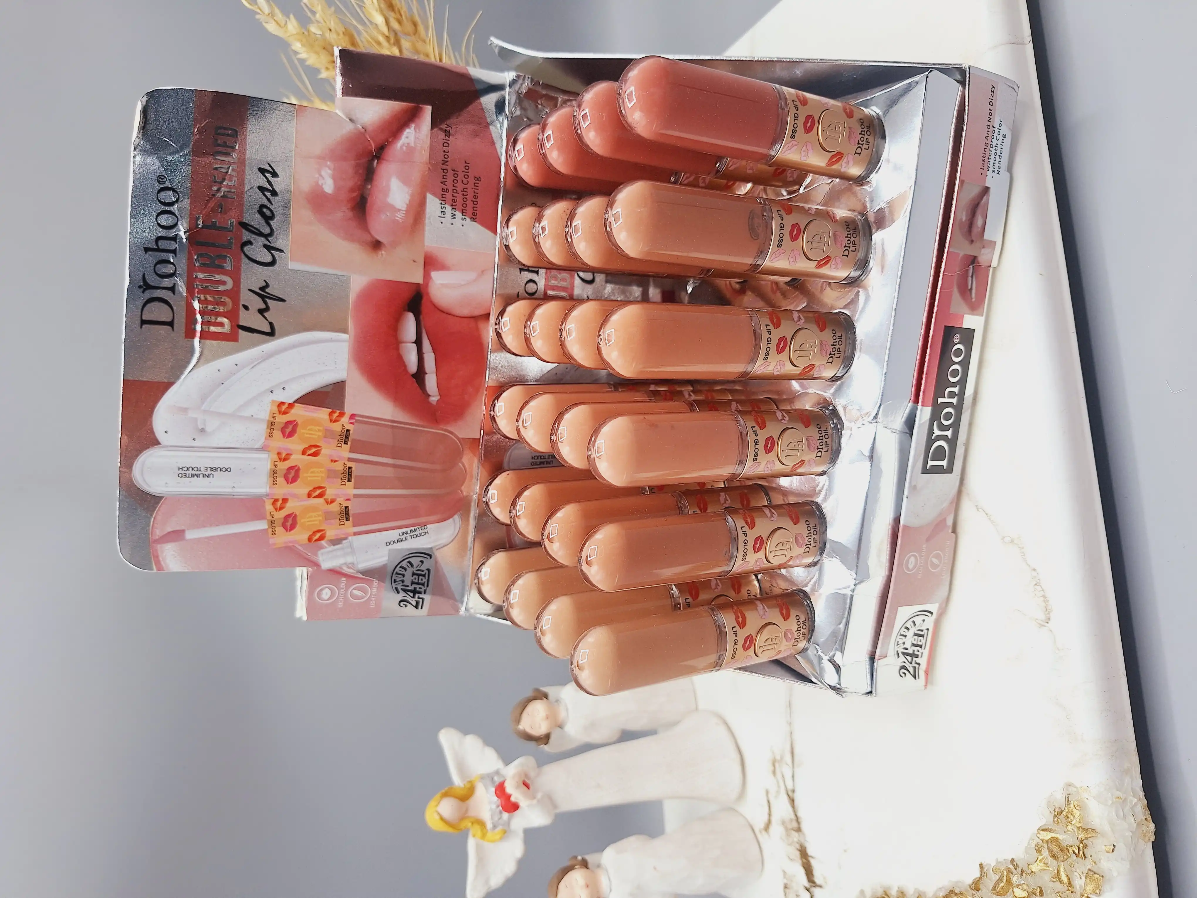 پک 6 تایی رژ مایع و برق لب دو سر برند Diohoo بدون پوسته شدن کد 3308