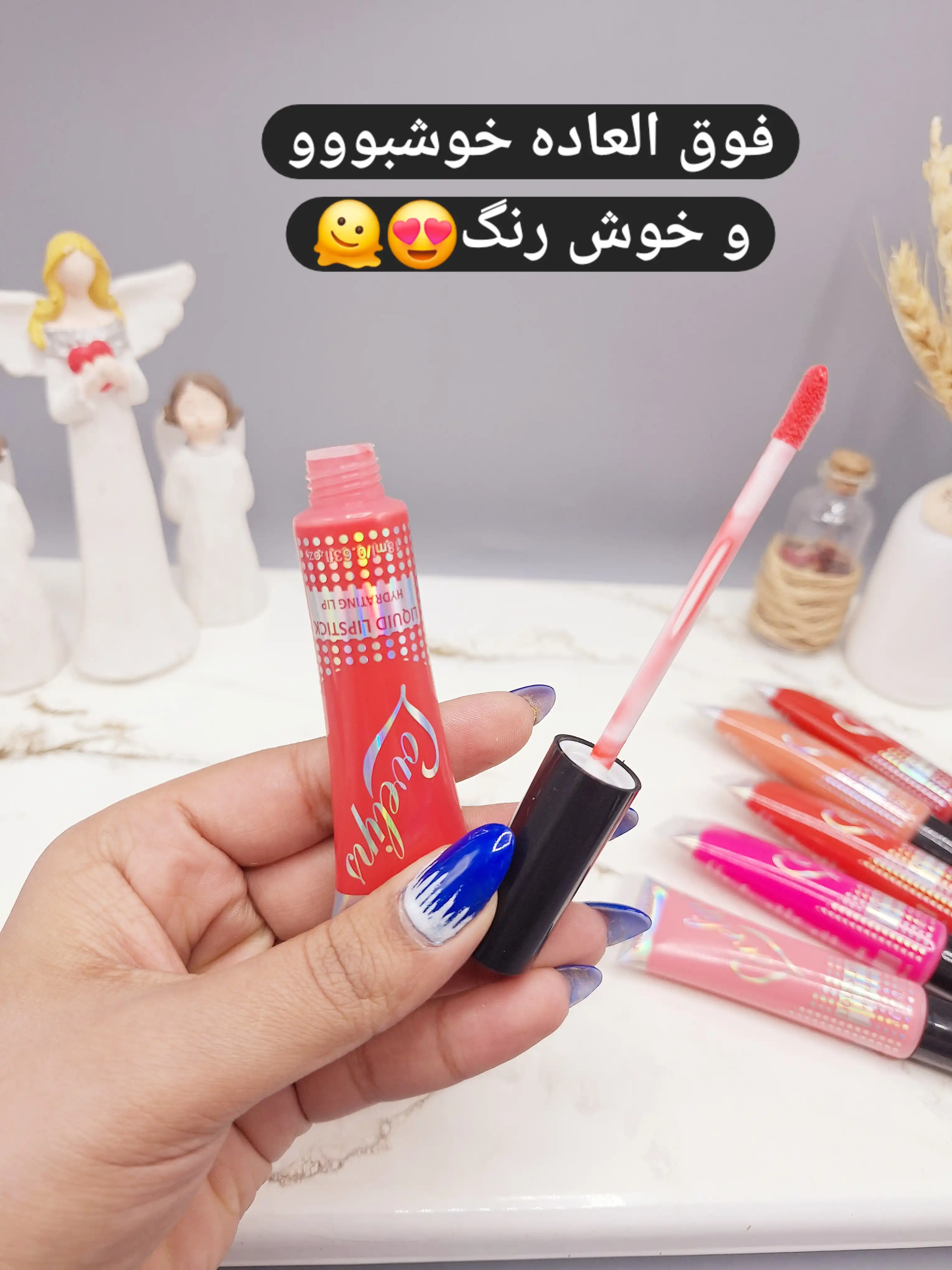 پک 6 تایی لیپ گلاس اسمارتیزی تیوپی فوق العاده زیبا برند ‏RIBIABEAUTY‏ کد RB2146
