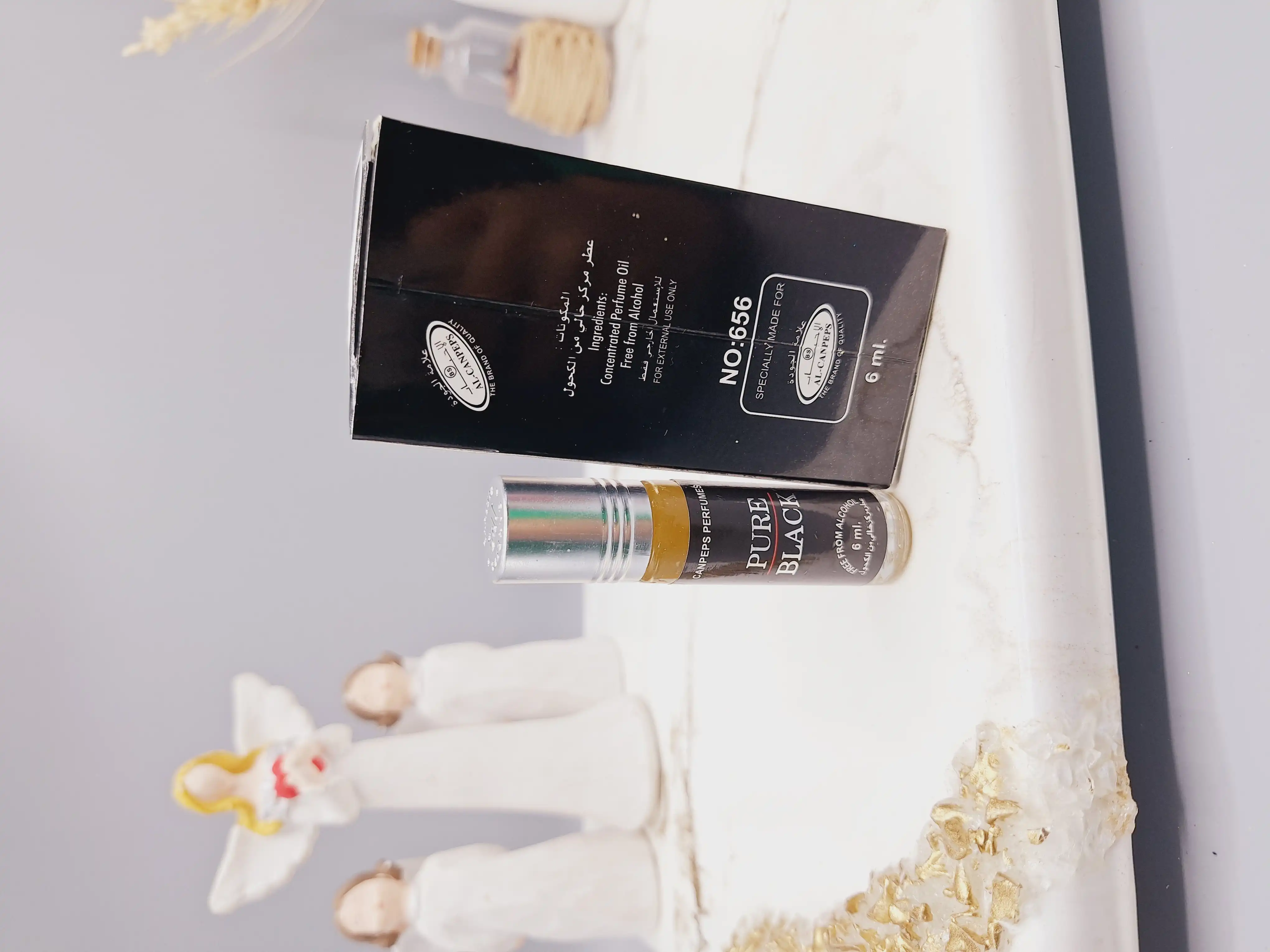 عطر 6 میل بدون الکل مدل PURE BLACK مردانه