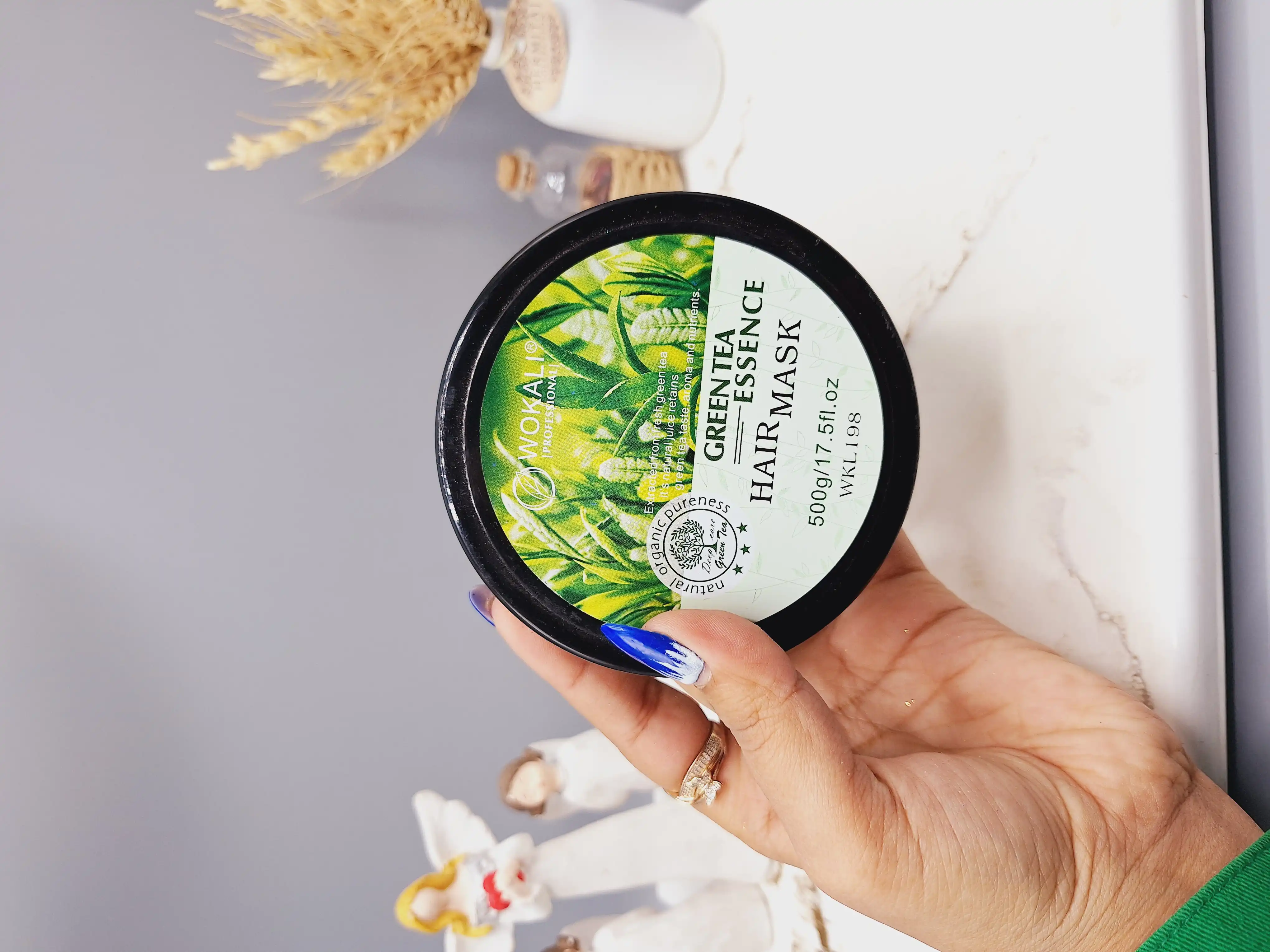 ماسک مو ارگانیک اسانس چای سبز 500 گرم برند وکالی کد WKL198