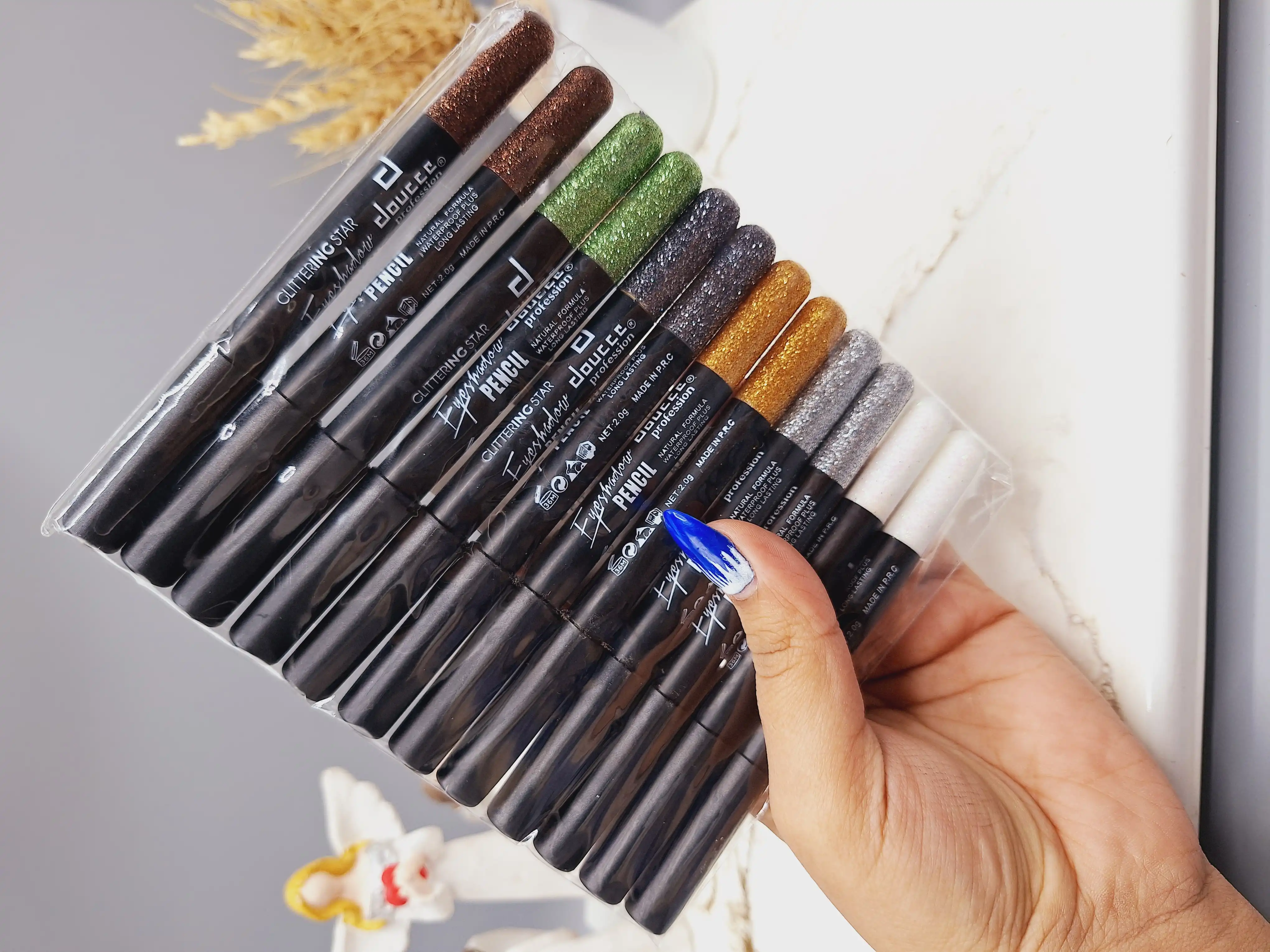 پک 12 تایی مداد چشم گلیتری برند دوسه کد 6523