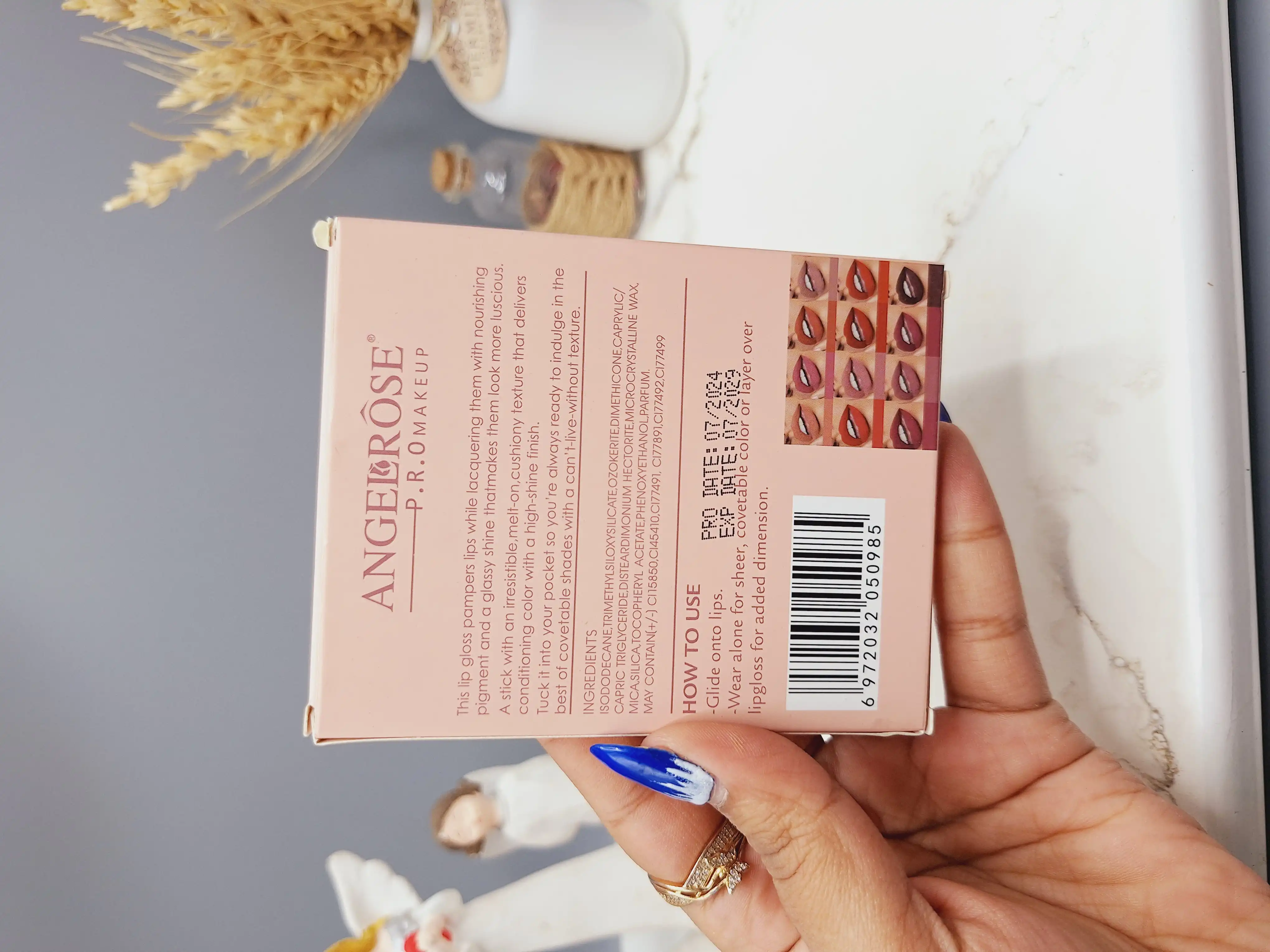 پک ۶ عددی رژلب مایع مات ۲۴ ساعته بدون سرب کیفیت عالی ANGEBROSE کد 0985