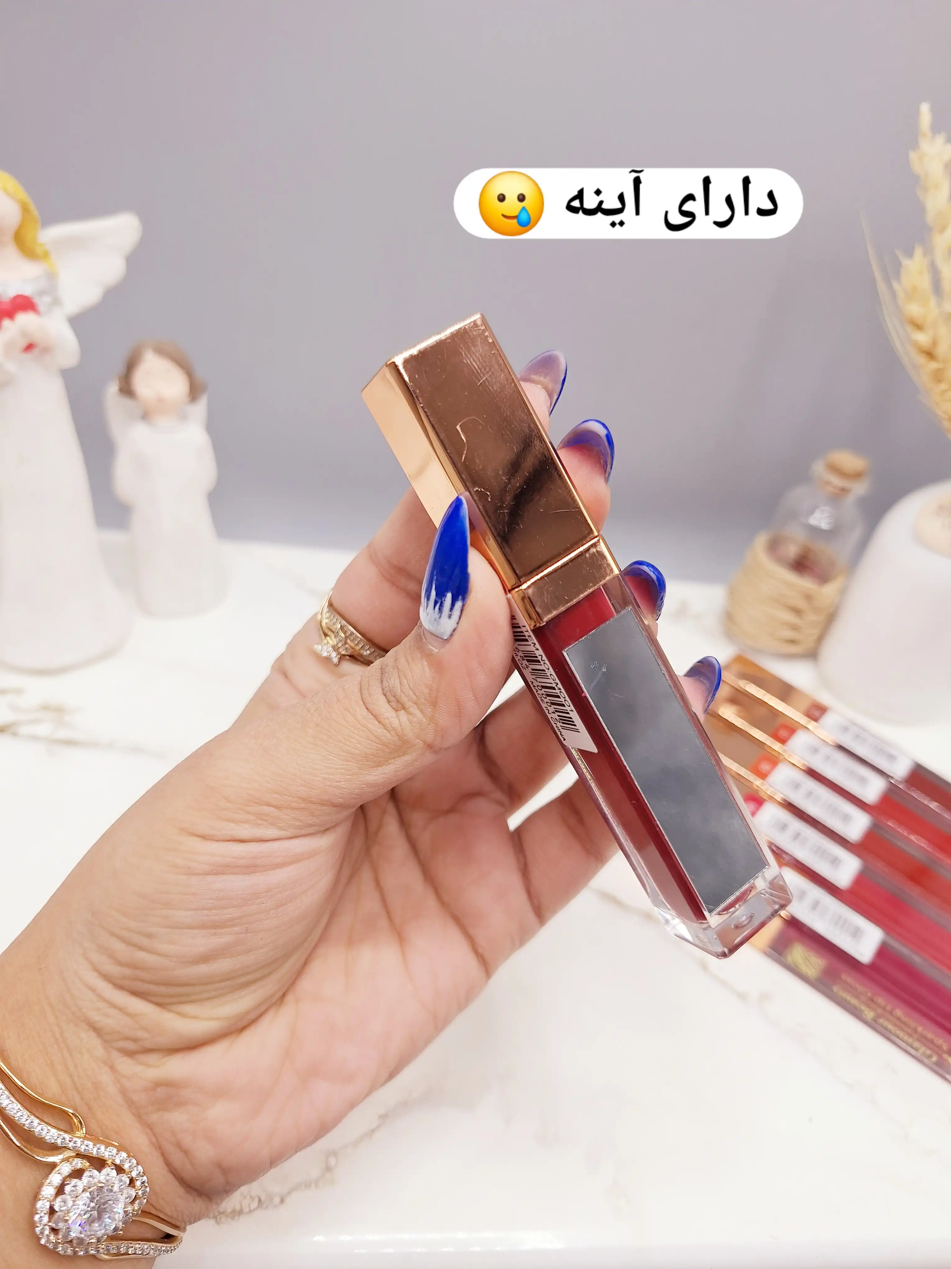 پک 6 تایی رژ مایع درخشان برند Glamour Beauty کد GM001