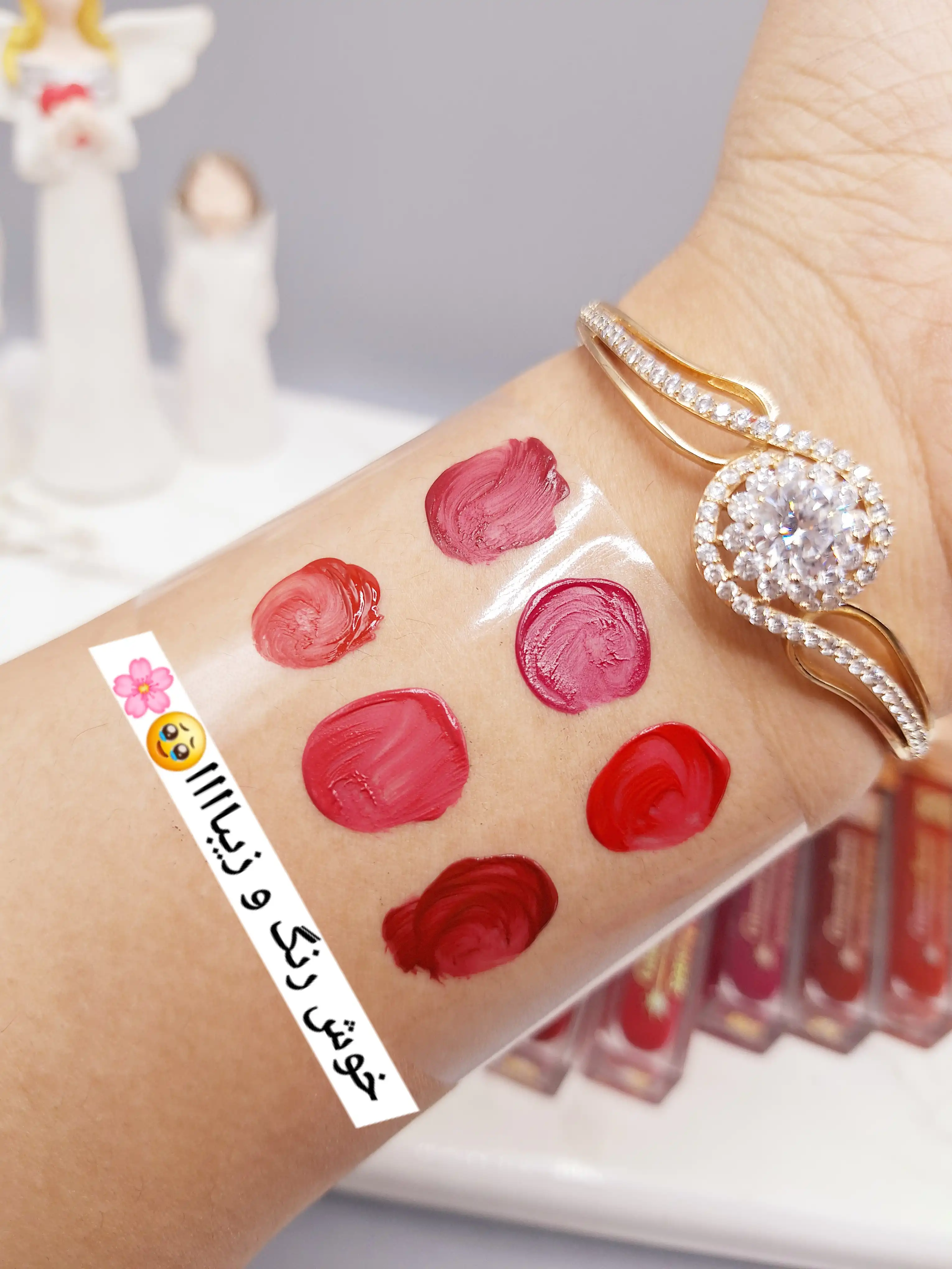 پک 6 تایی رژ مایع درخشان برند Glamour Beauty کد GM001