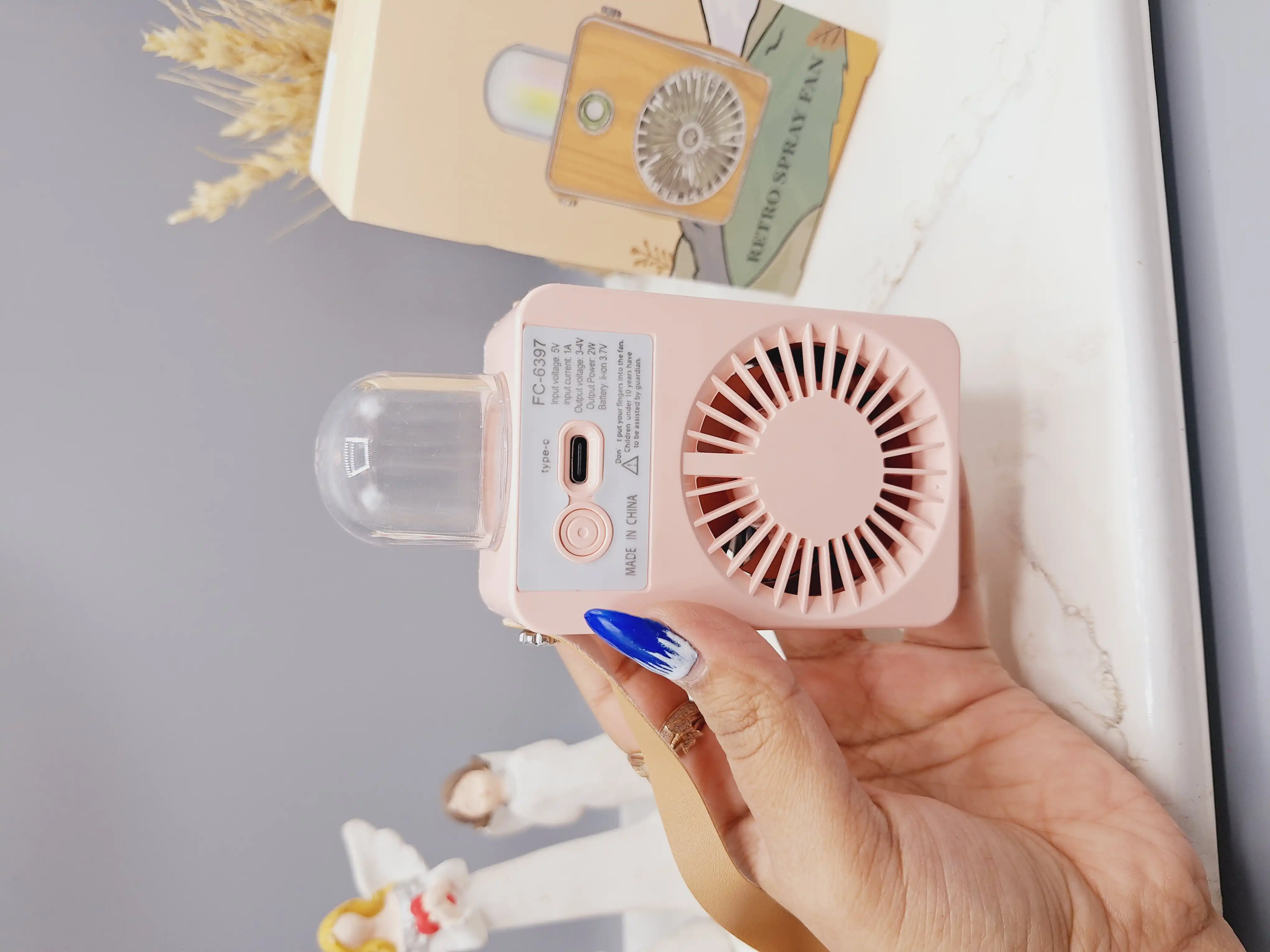 مینی پنکه فانتزی وارداتي با کیفیت RETRO