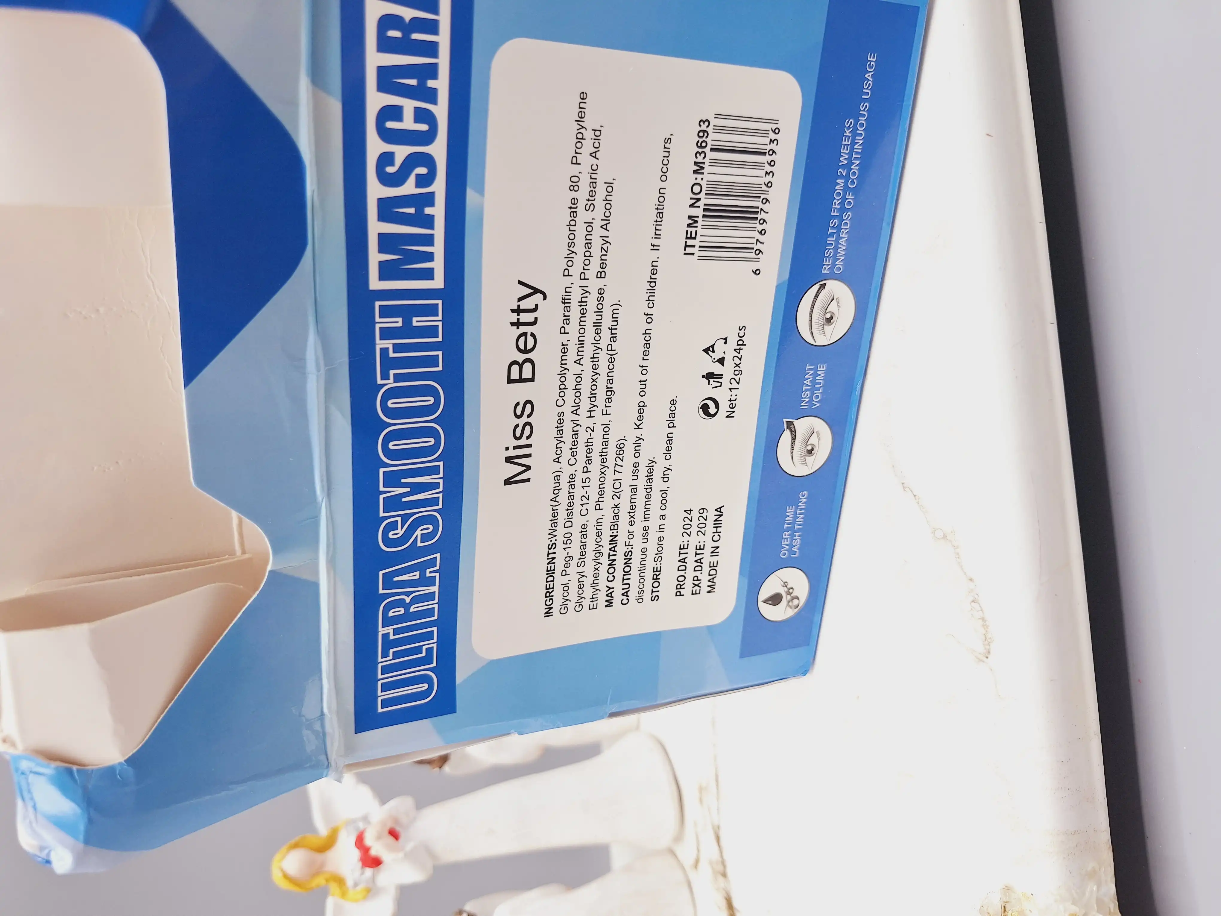 ریمل چشم رنگ آبی برند بیوتی مدل کد 3693