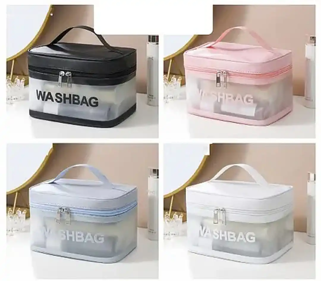 کیف آرایشی با کیفیت و جا دار (رنگ آبی)