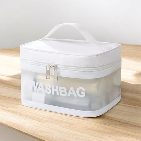 کیف آرایشی با کیفیت و جا دار (رنگ سفید)