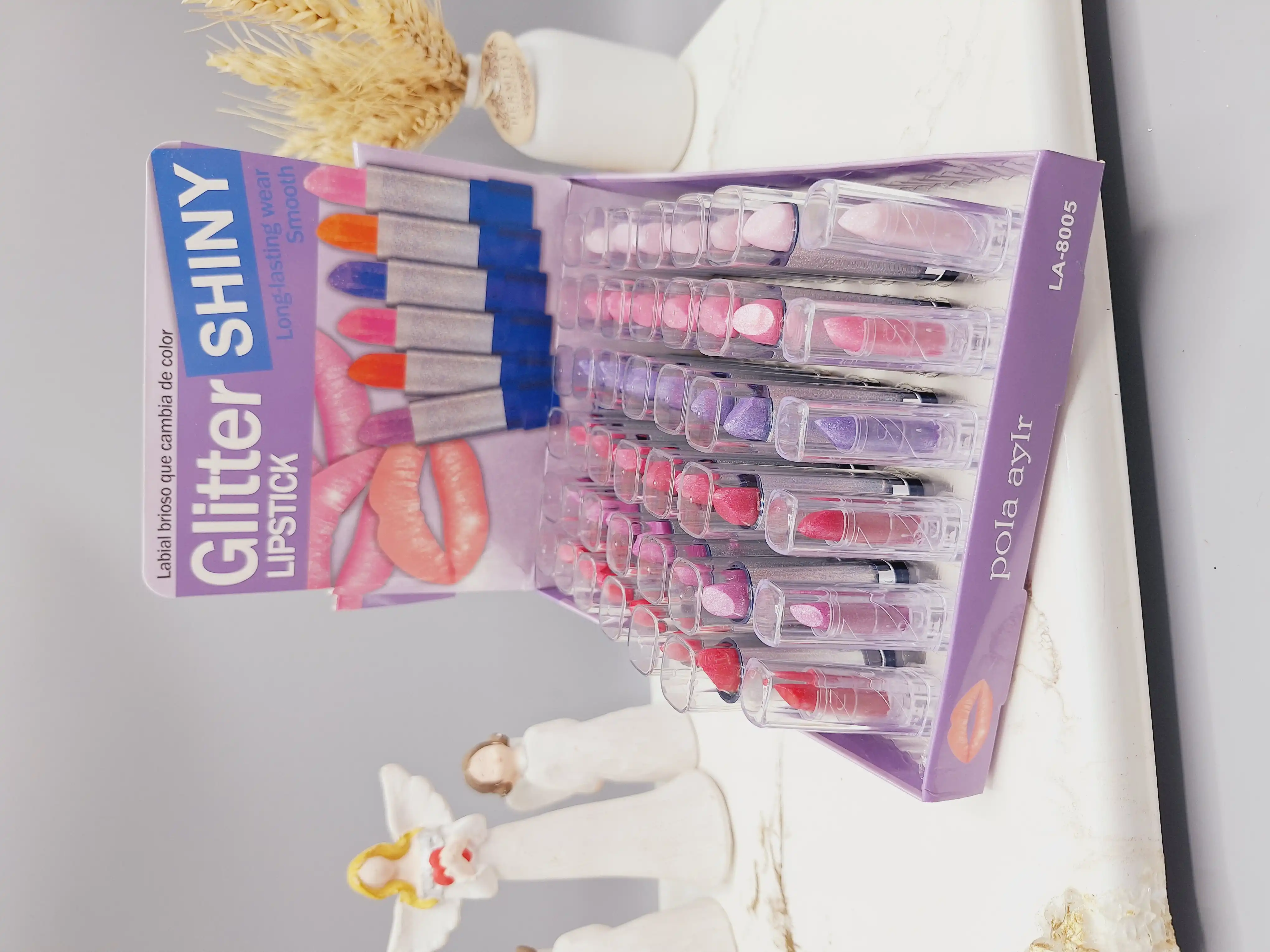 پک 6 تایی رژ لب فشنگی شاین دار زیبا کد 8005