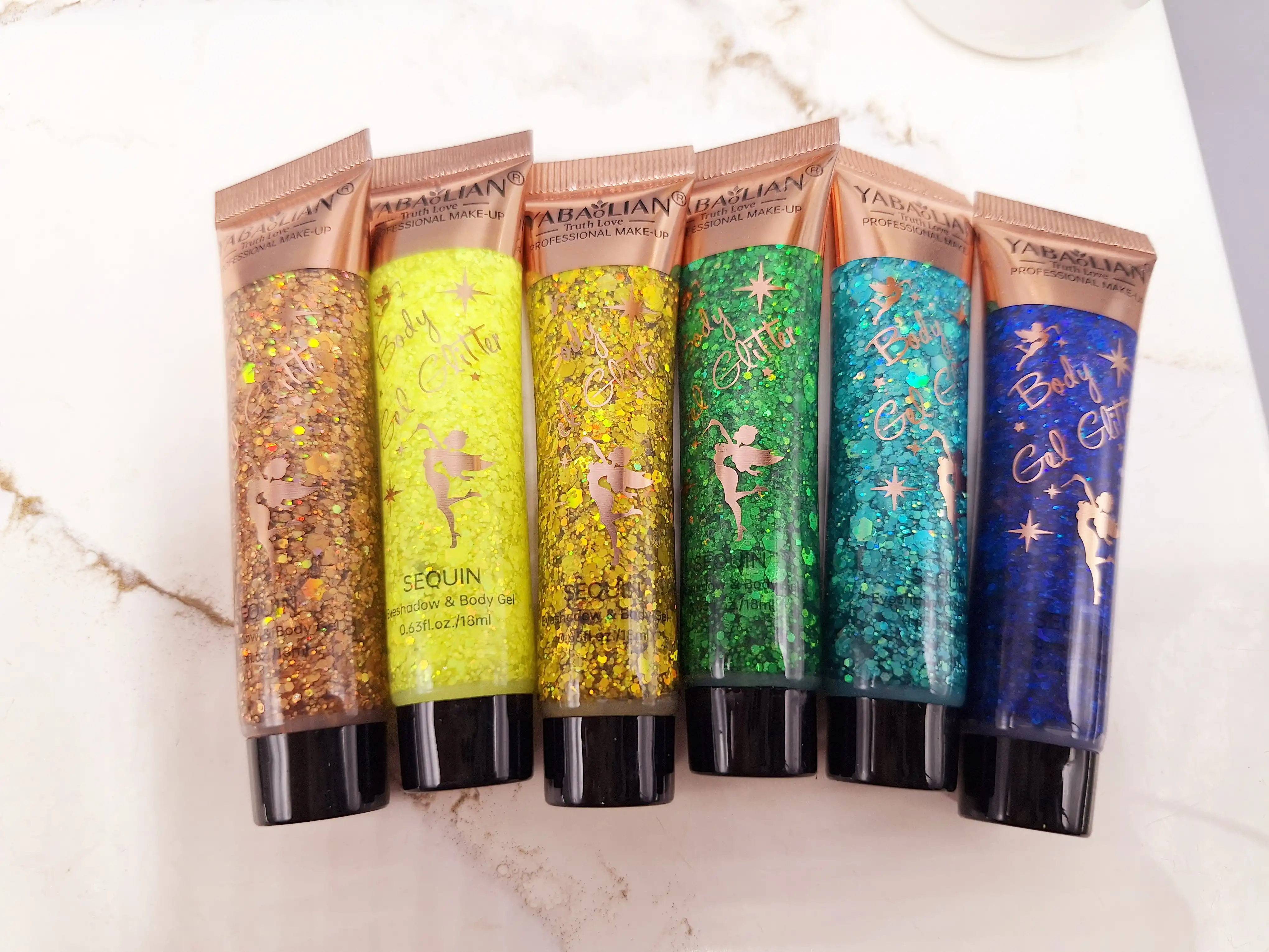 گلیتر تیوپی مناسب صورت و بدن و موی سر فوق العاده شیک YARALIAN کد 107