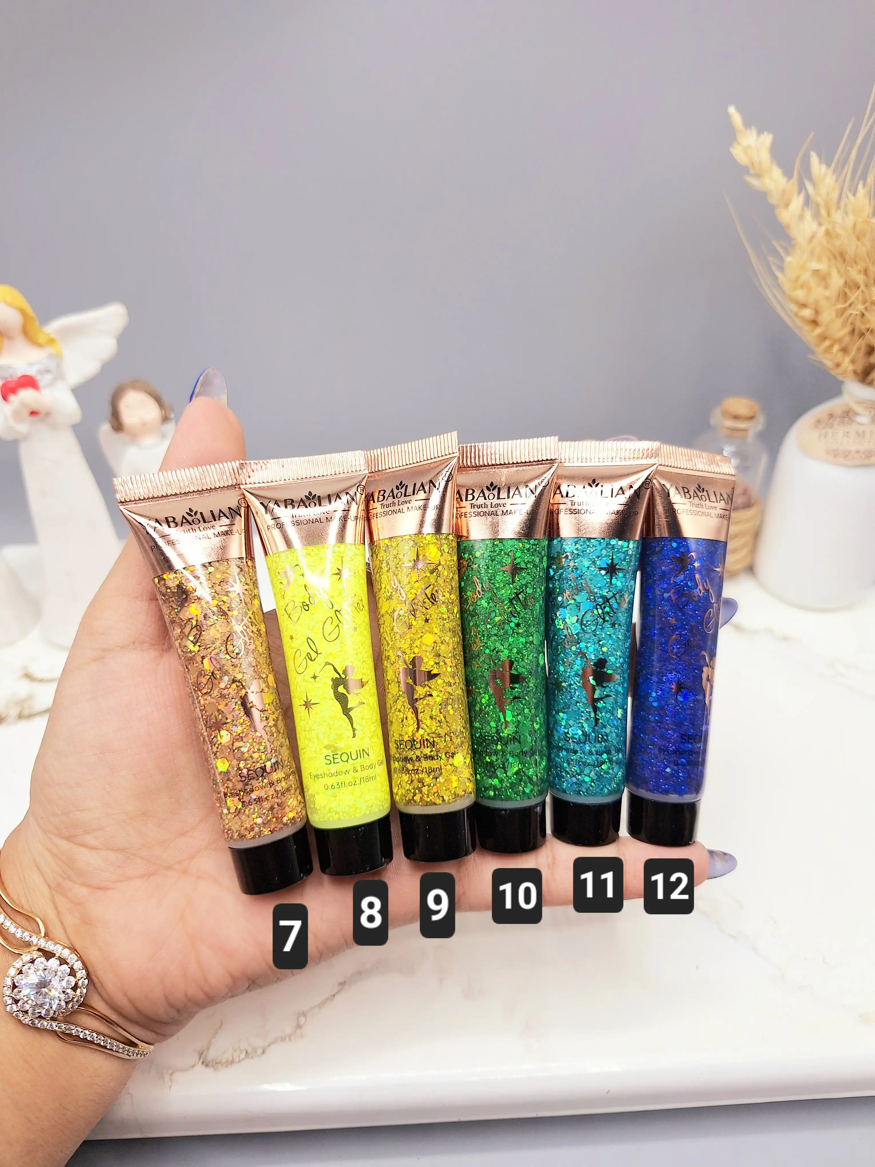 گلیتر تیوپی مناسب صورت و بدن و موی سر فوق العاده شیک YARALIAN کد 107