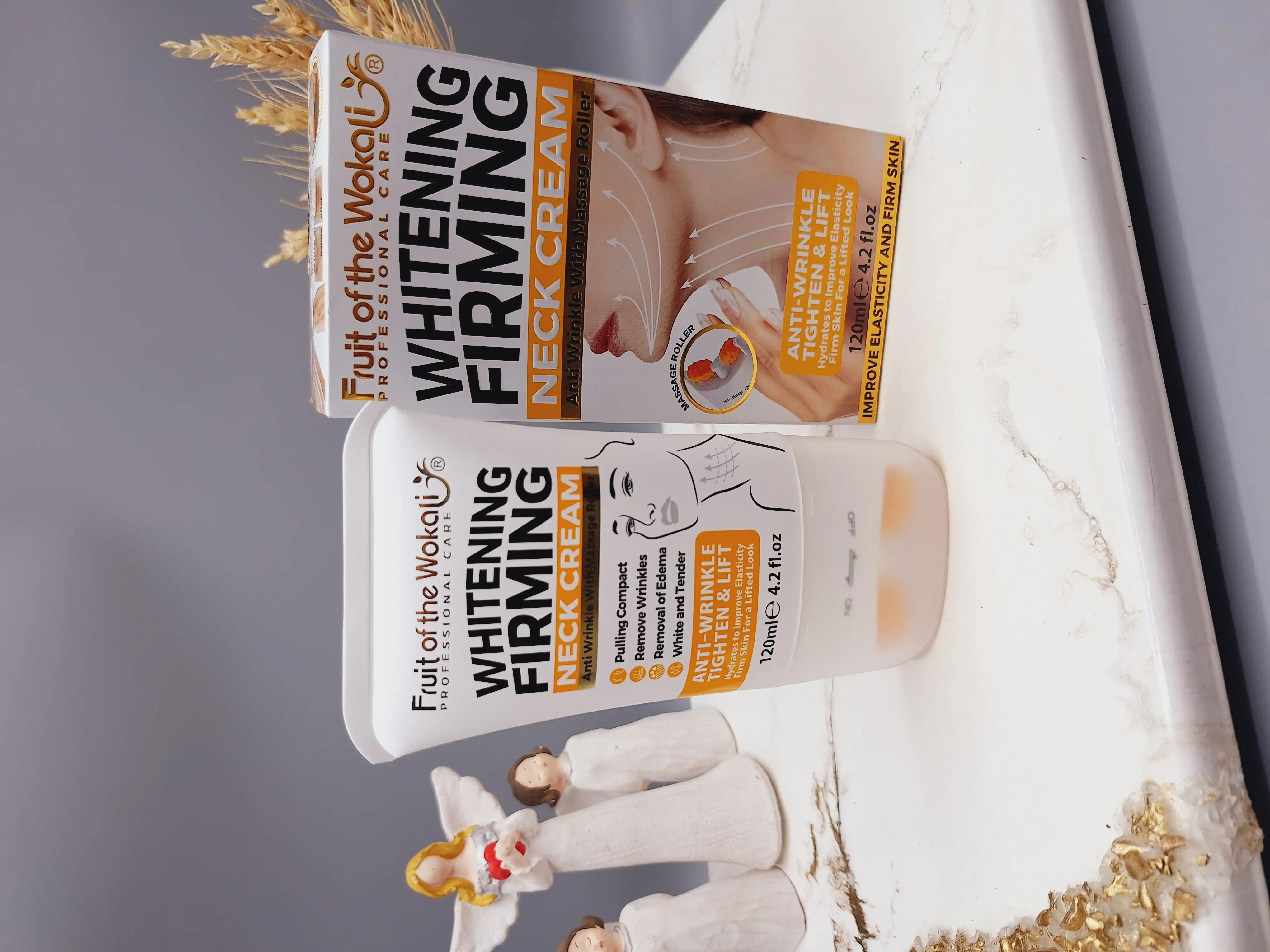 کرم رفع غبغب ماساژور دار مخصوص گردن و صورت وکالی wokali حجم 120 میل اصلی کد HA-3069