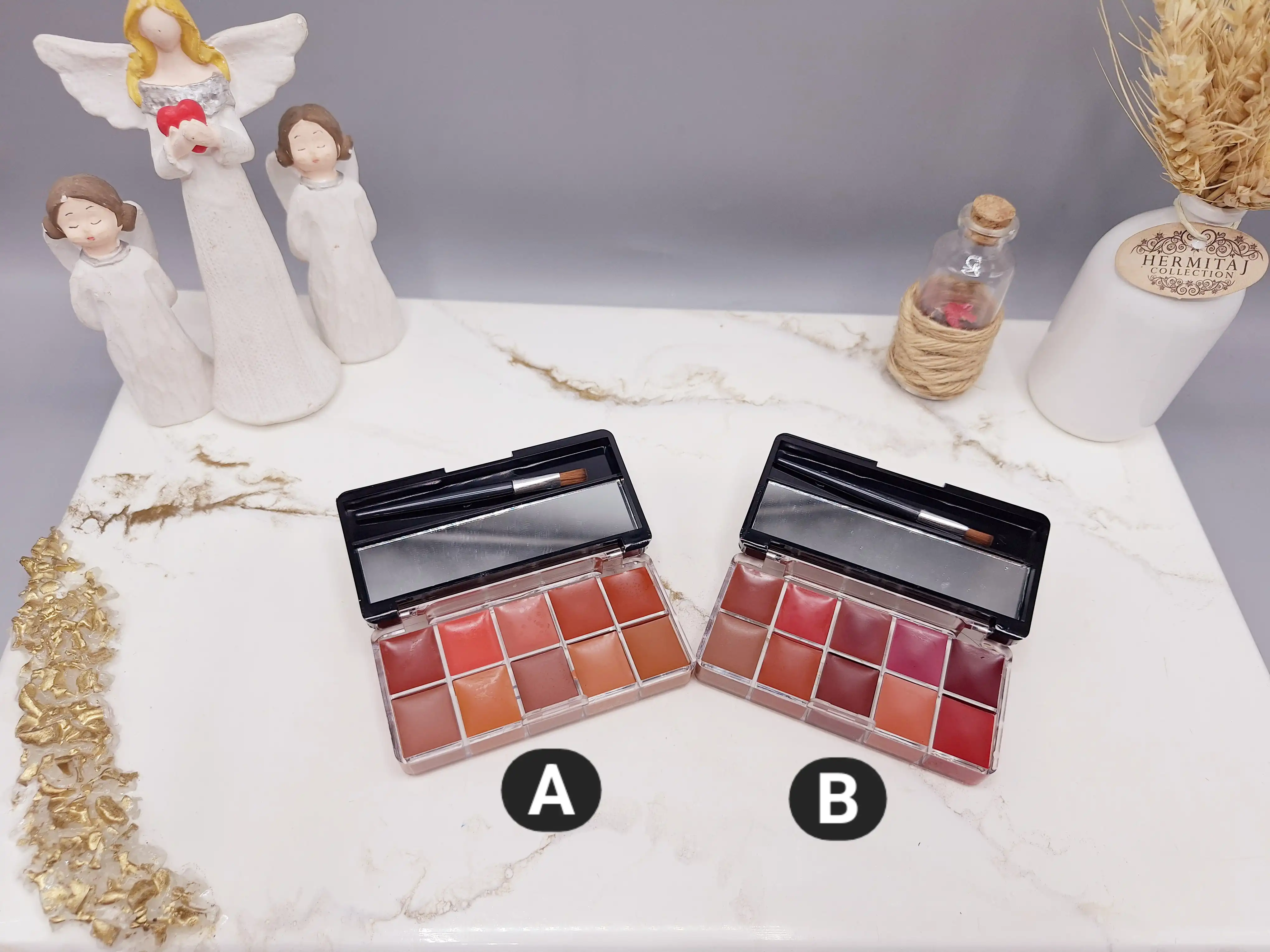 پالت رژ جامد 10 تایی برند JOUCCC کارتن طلایی مدل جدید کد 6031