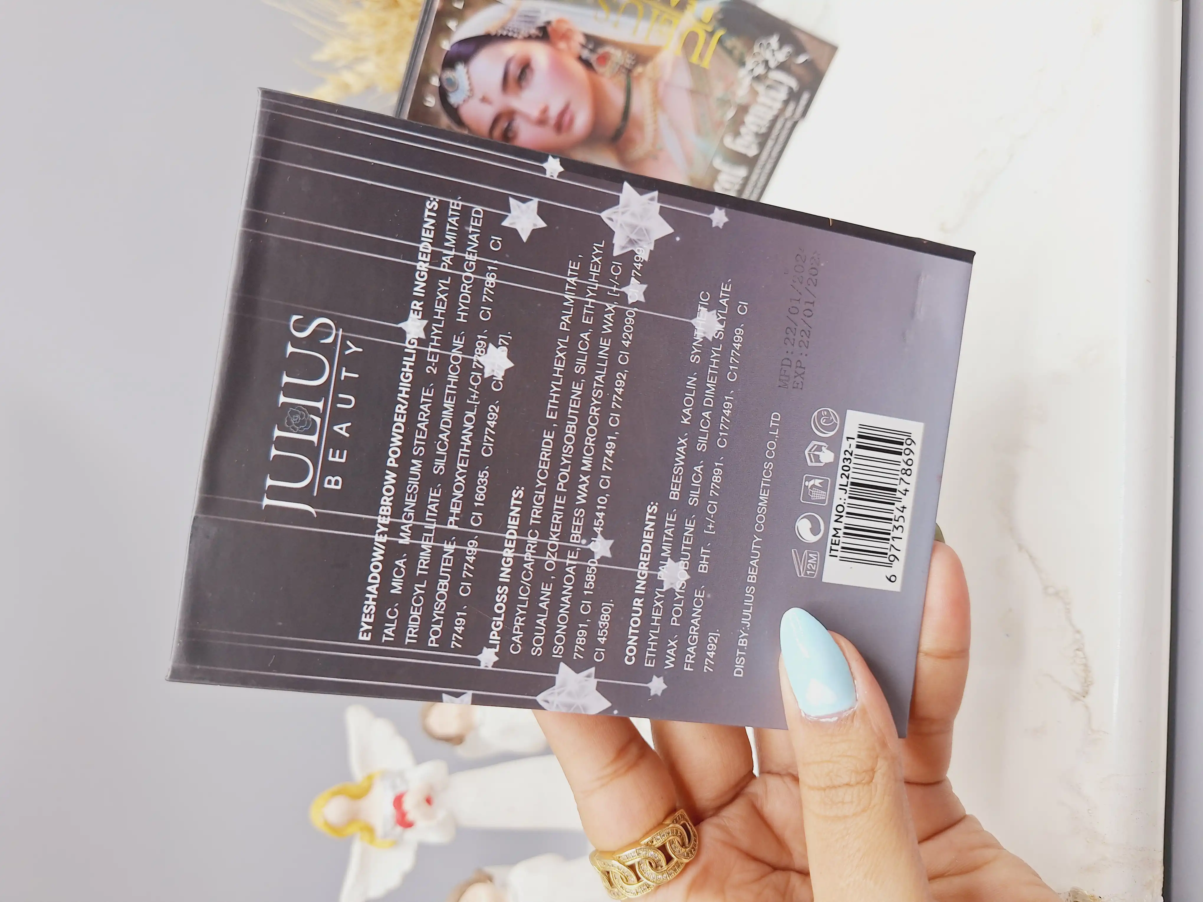 سایه کیفی ژولیوس بیوتی طرح عروس ناز بودایی کد jl2032