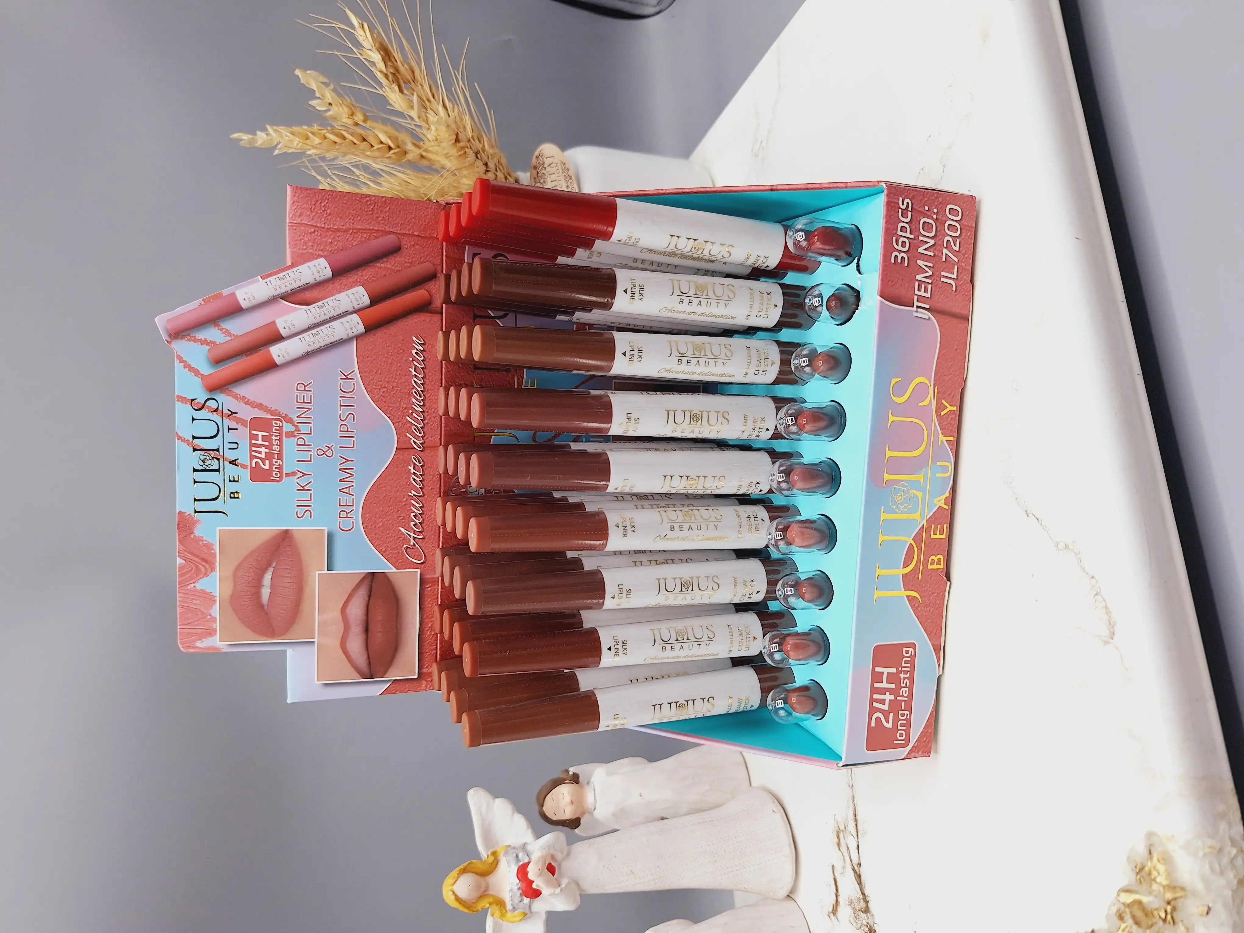 رژلب و خط لب دو طرفه جولیوس بیوتی Julius Beauty کد 7200