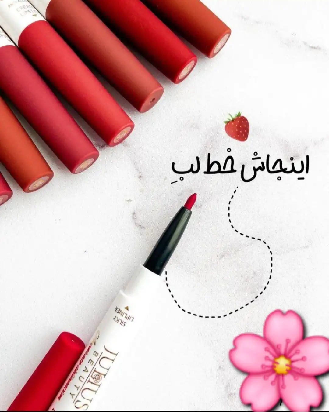 رژلب و خط لب دو طرفه جولیوس بیوتی Julius Beauty کد 7200