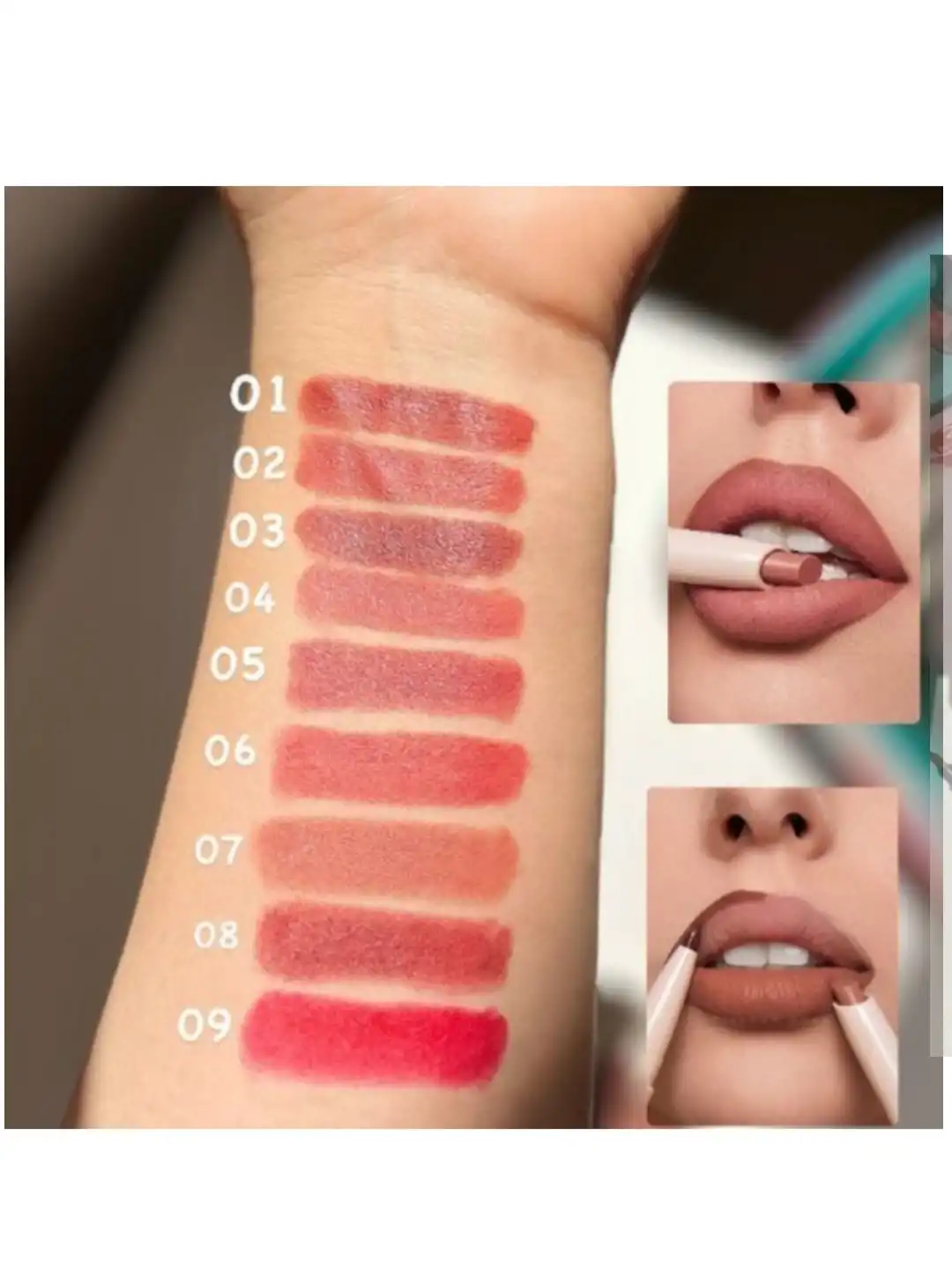 رژلب و خط لب دو طرفه جولیوس بیوتی Julius Beauty کد 7200