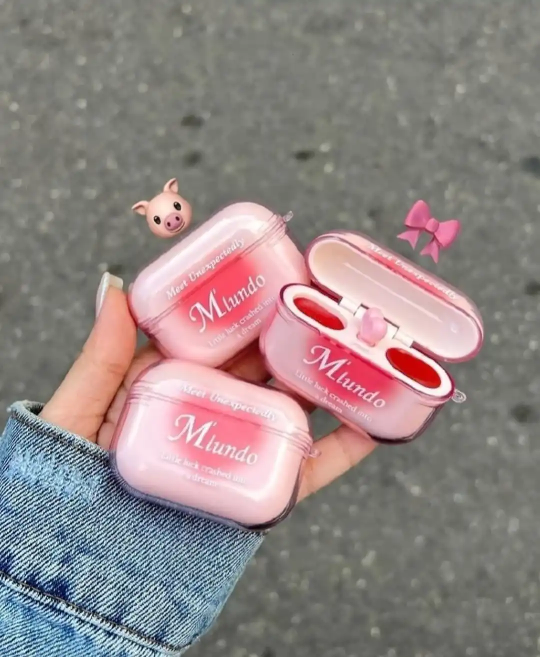 رژ لب دو قلو مدل ایرادی فوق العاده زیبا و با کیفیت برند M'lundo مناسب ولنتاین کد 2663