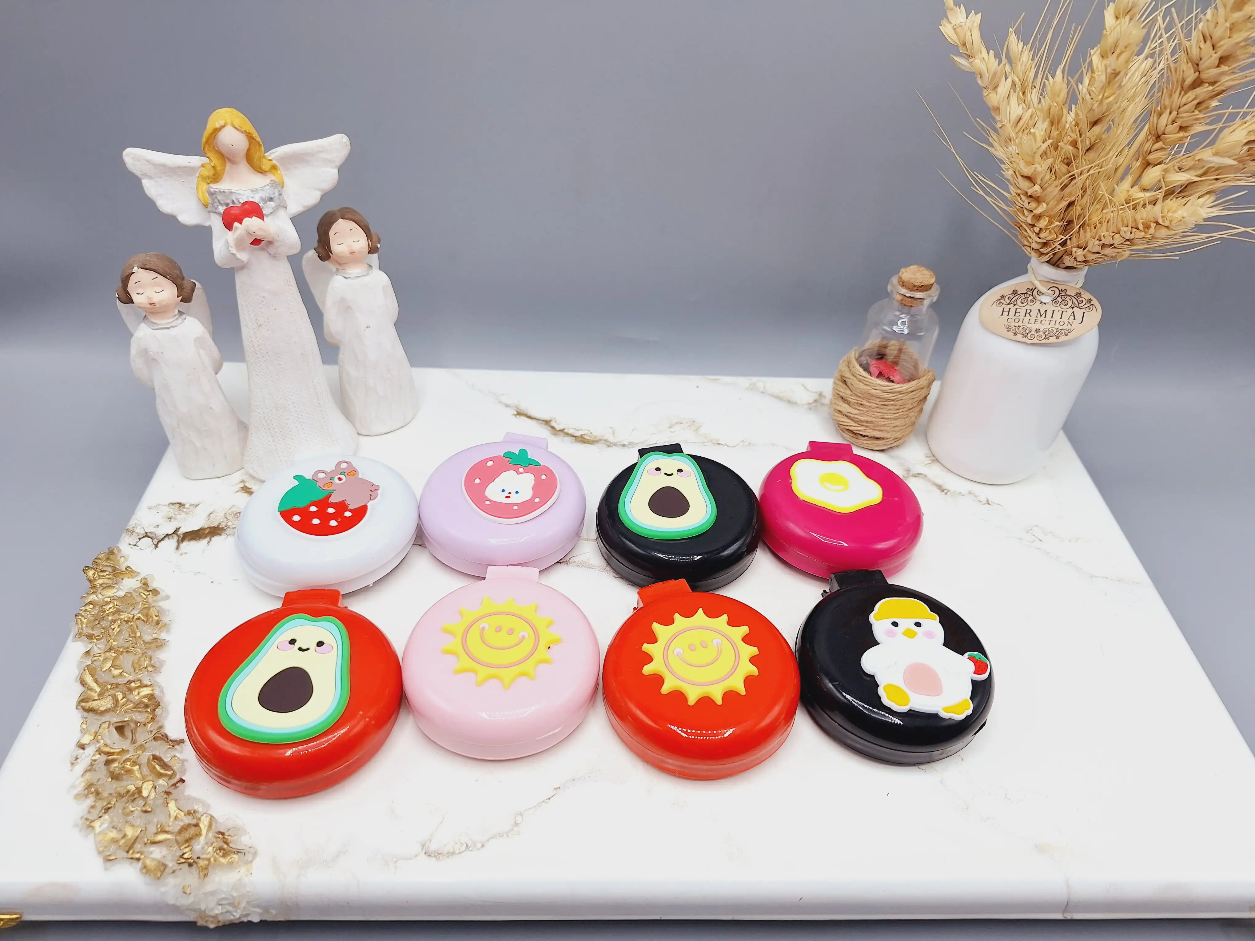 آینه و برس مو تاشو فانتری شب رنگی