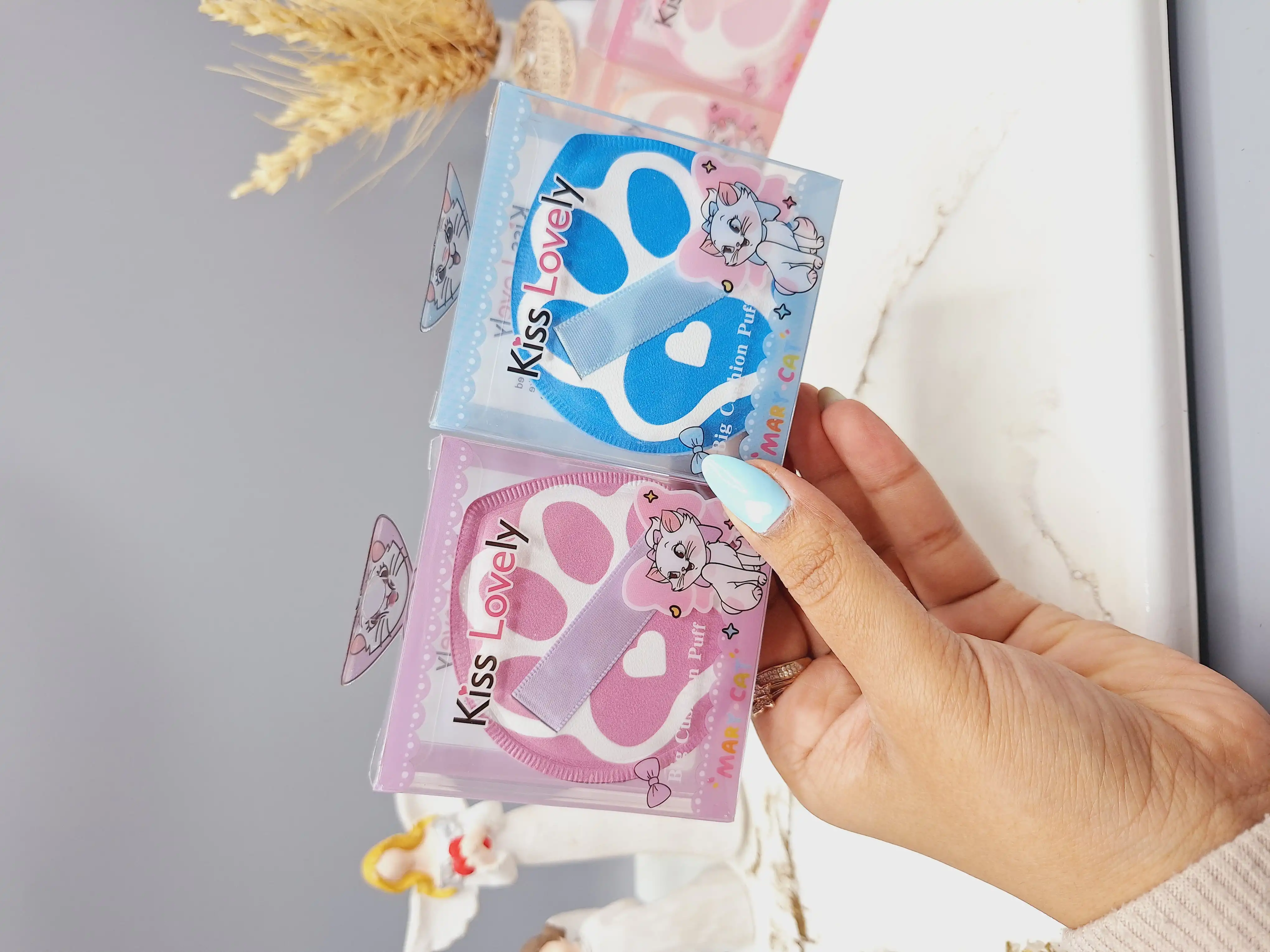 پد انگشتی پنجه گربه فوق کیوت سایز بزرگ مخصوص میکاپ برند Kiss Lovely کد FP3066