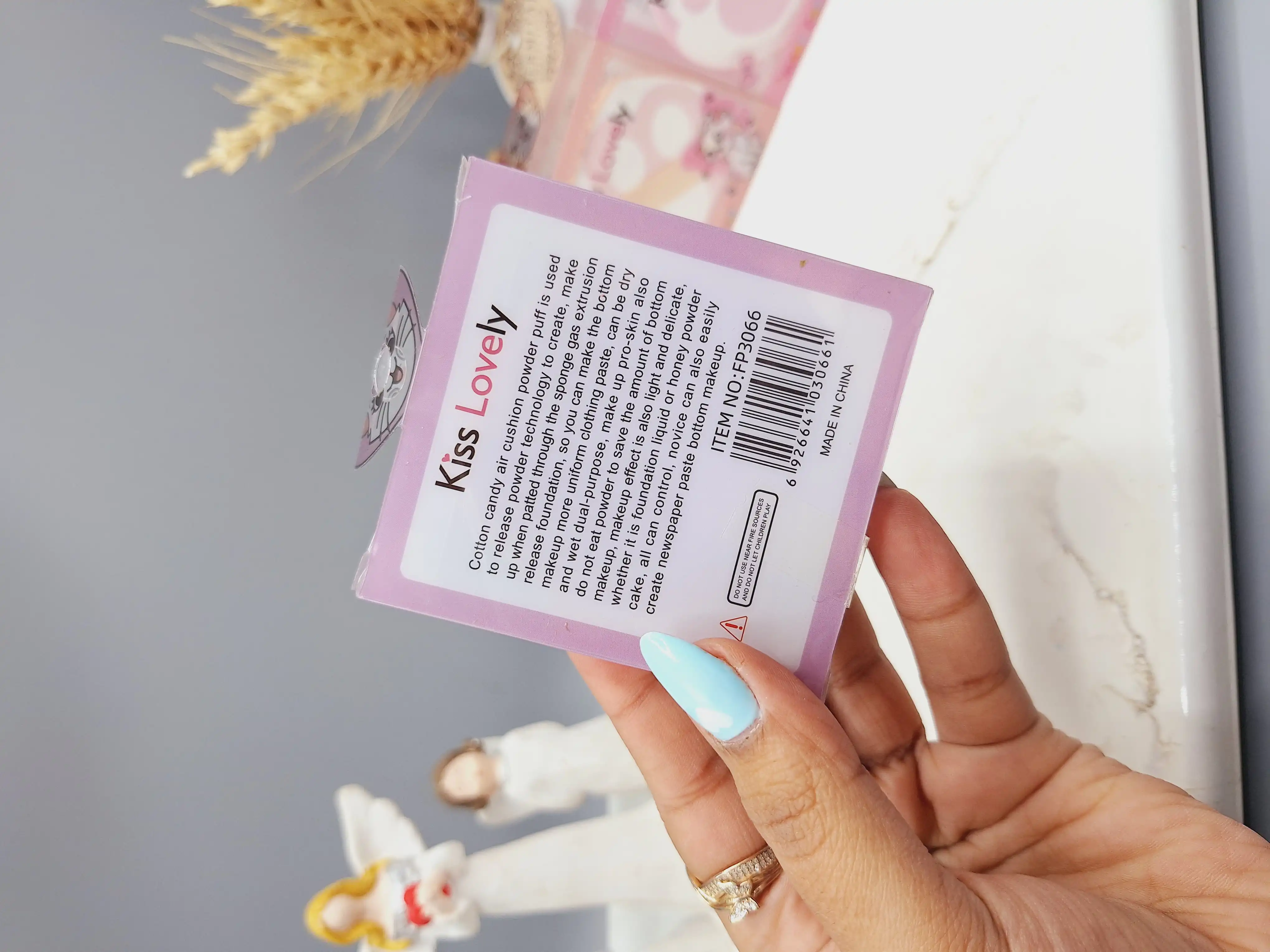 پد انگشتی پنجه گربه فوق کیوت سایز بزرگ مخصوص میکاپ برند Kiss Lovely کد FP3066