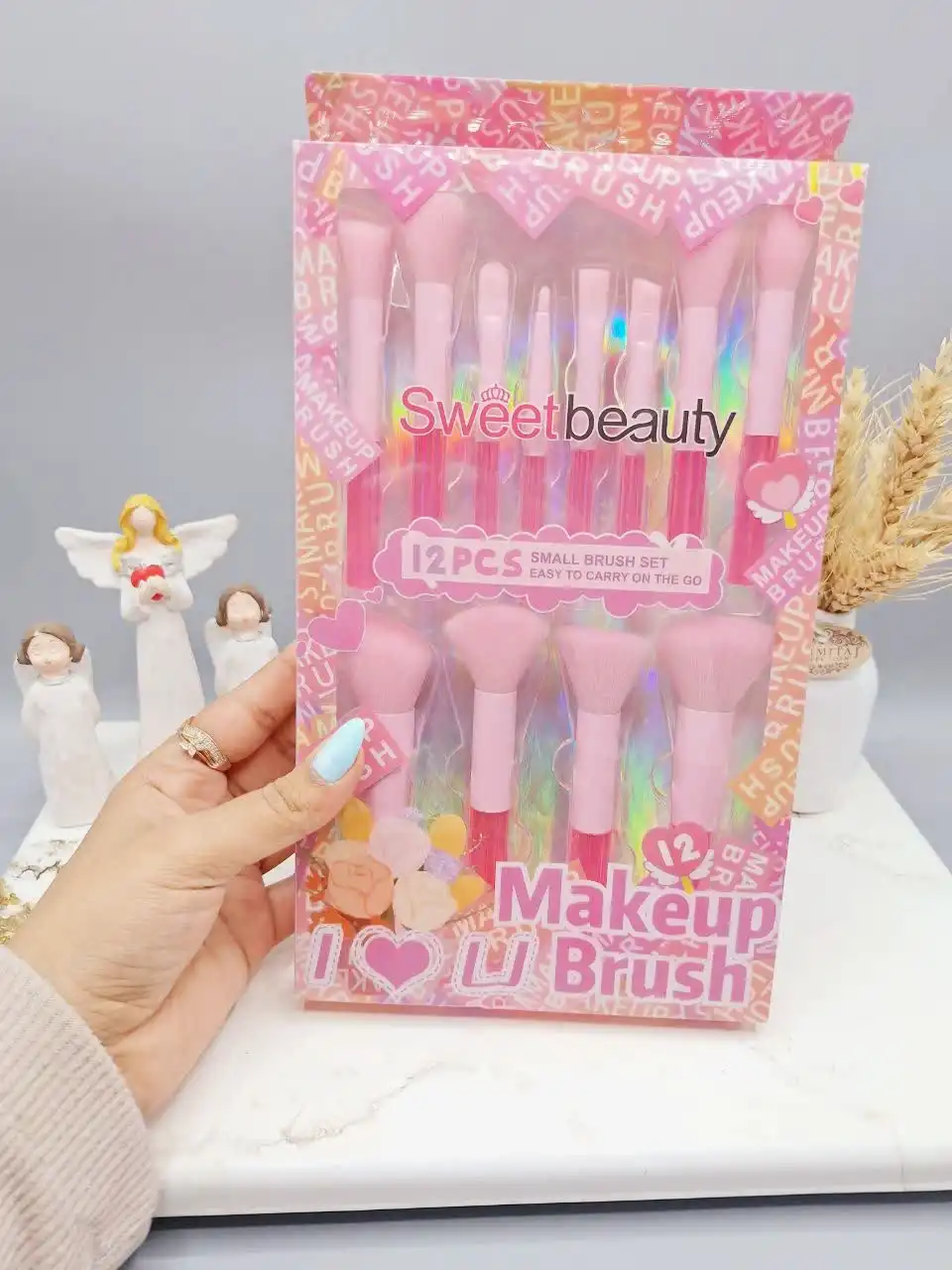 ست براش 12 تیکه Sweetbeauty رنگ صورتی کد 1061