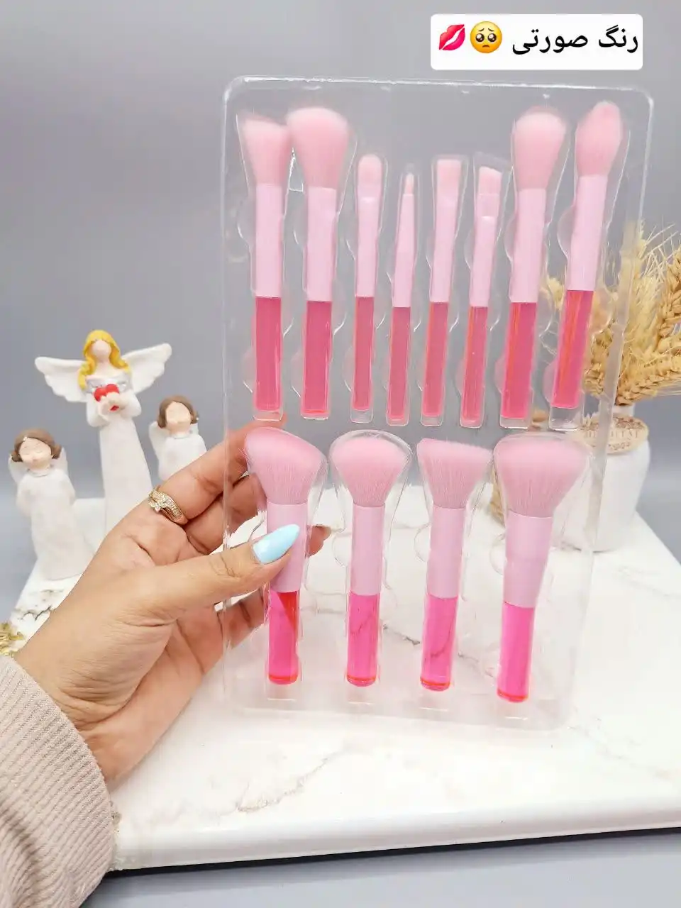 ست براش 12 تیکه Sweetbeauty رنگ صورتی کد 1061