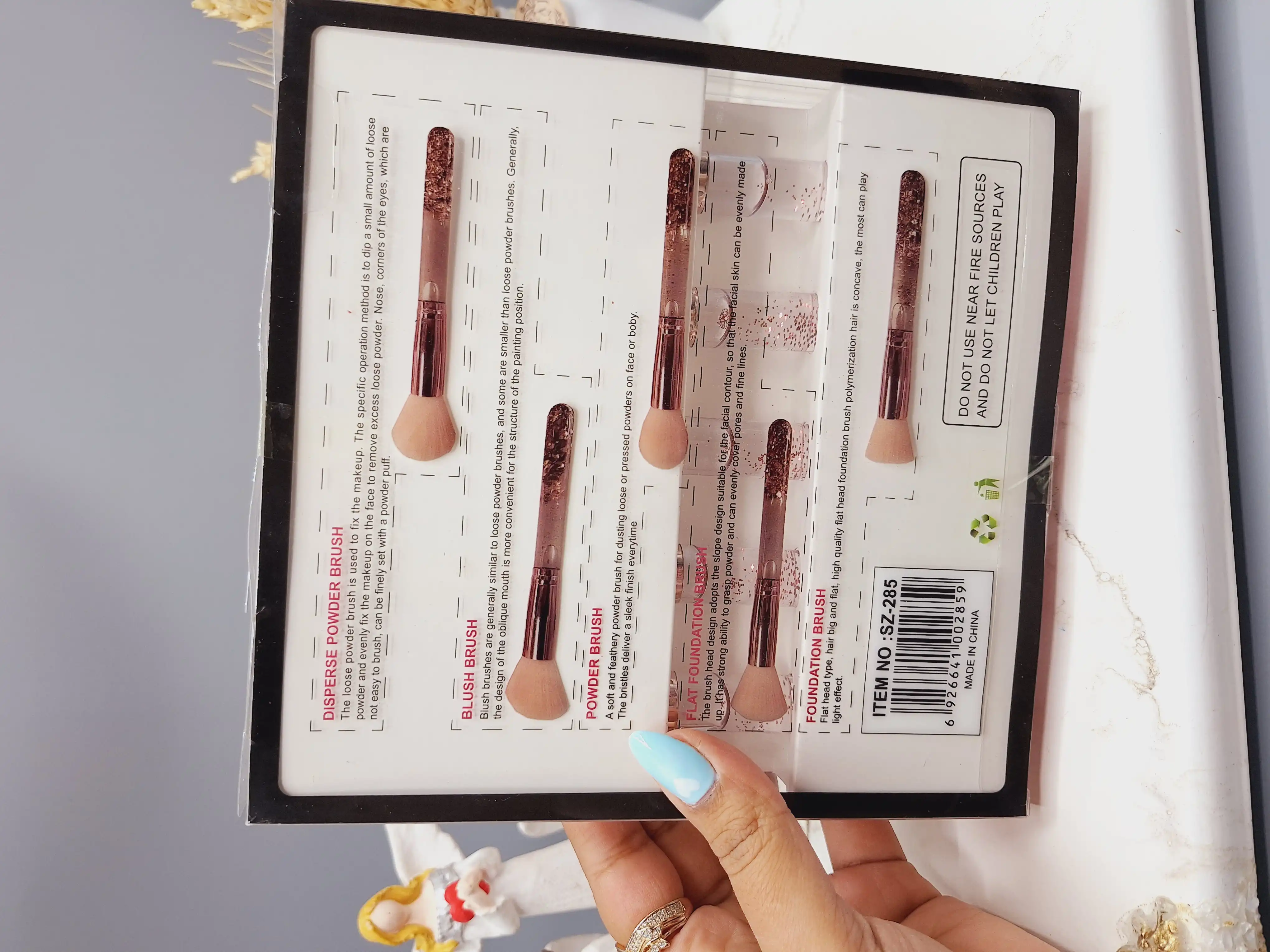 براش 5 تیکه آکواریومی برند Sweetbeauty کد NO:SZ-285