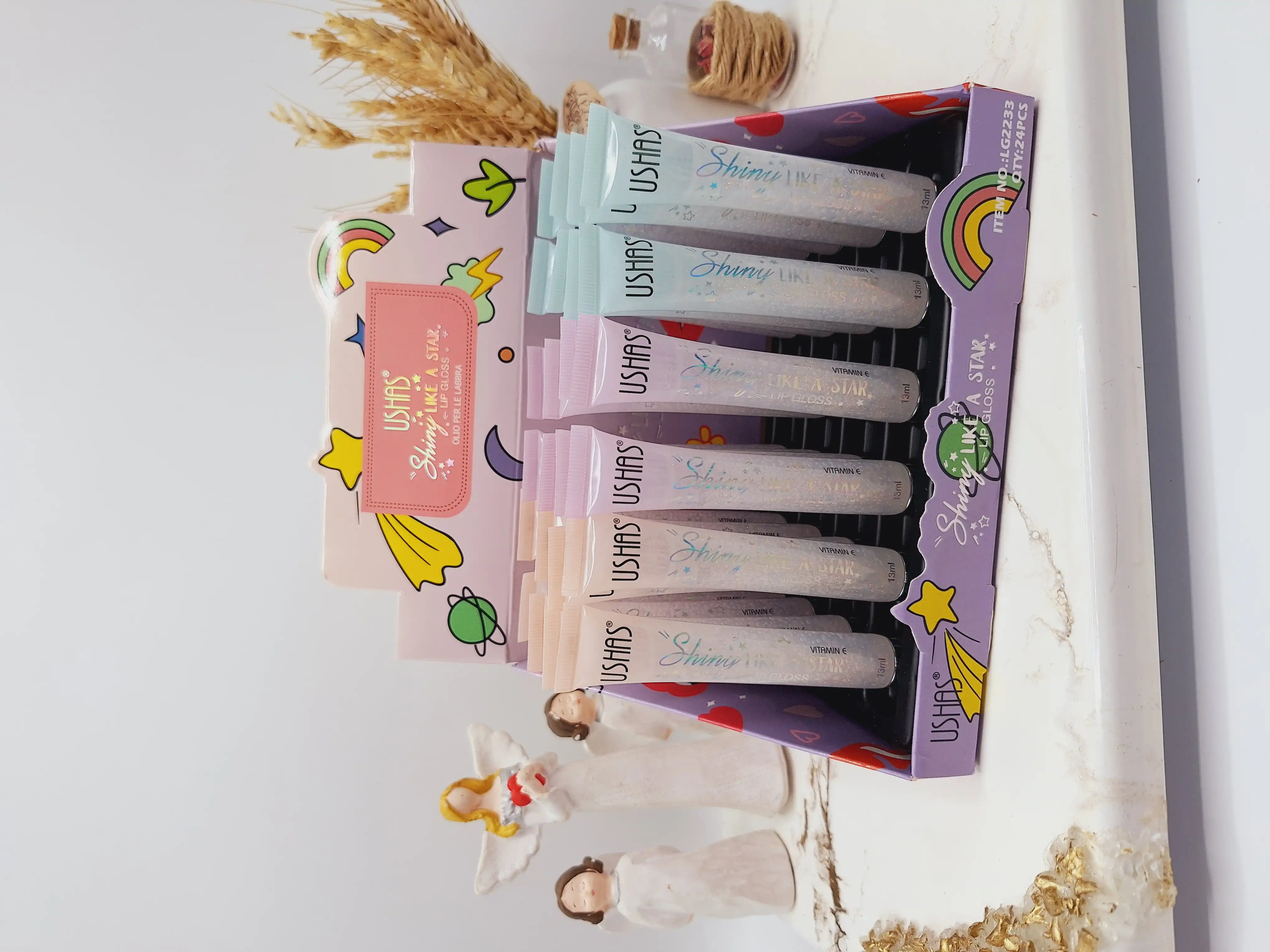 لیپ گلاس تیوپی شاین دار یوشاس کد lg2233