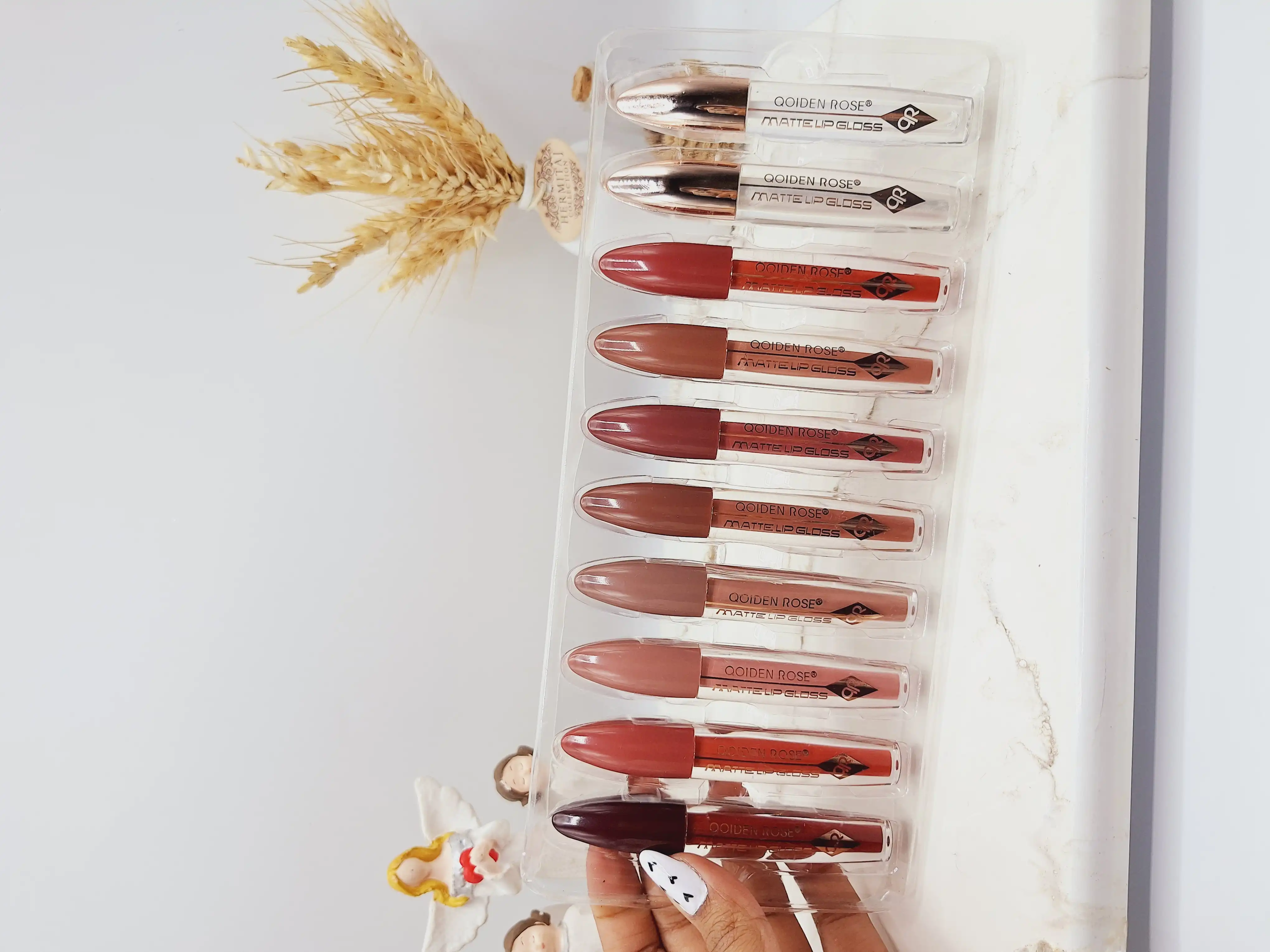 پک 10 تایی رژ مایع خوش رنگ و مات برند کویدن رز کد 2239