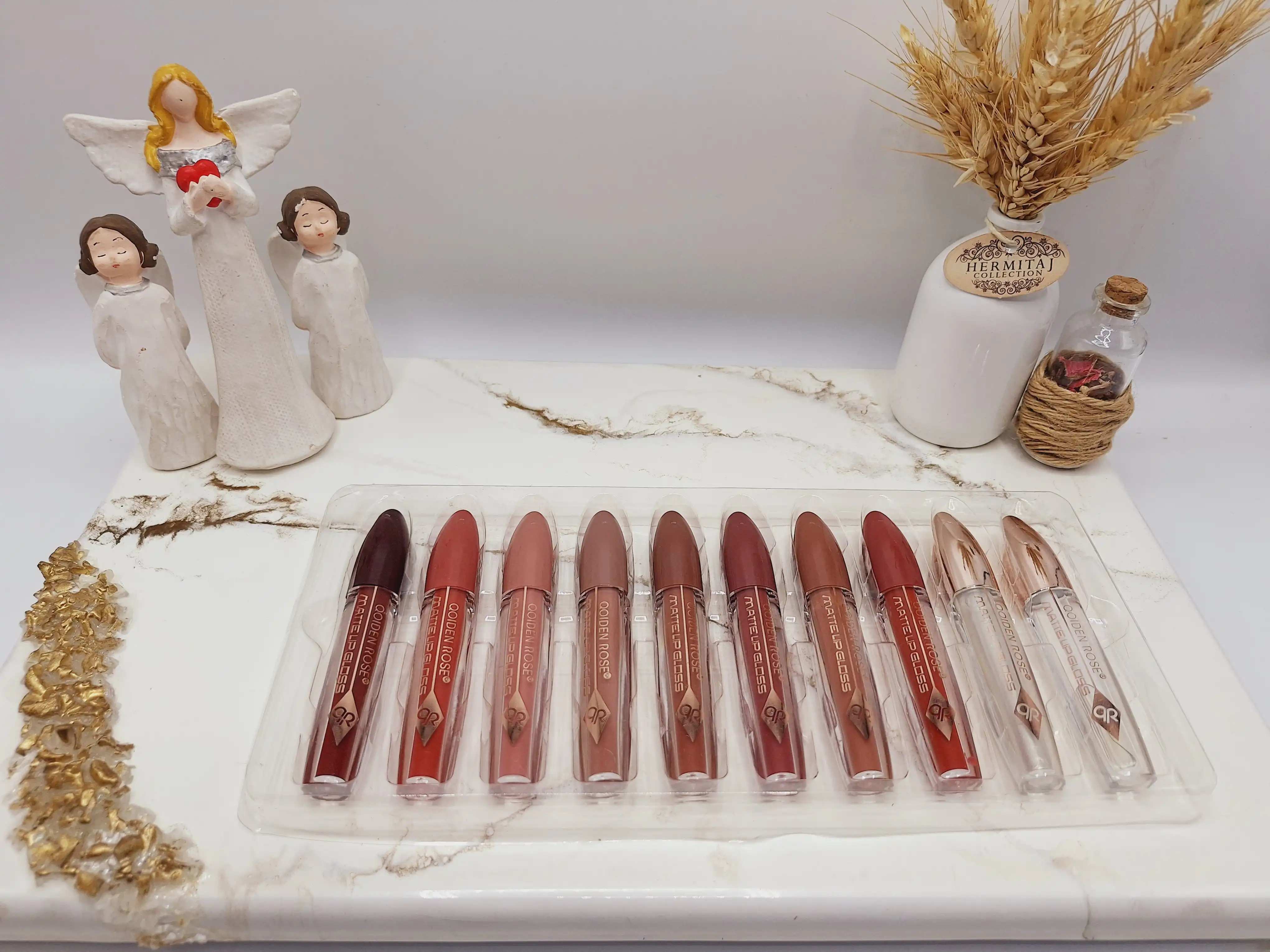 پک 10 تایی رژ مایع خوش رنگ و مات برند کویدن رز کد 2239