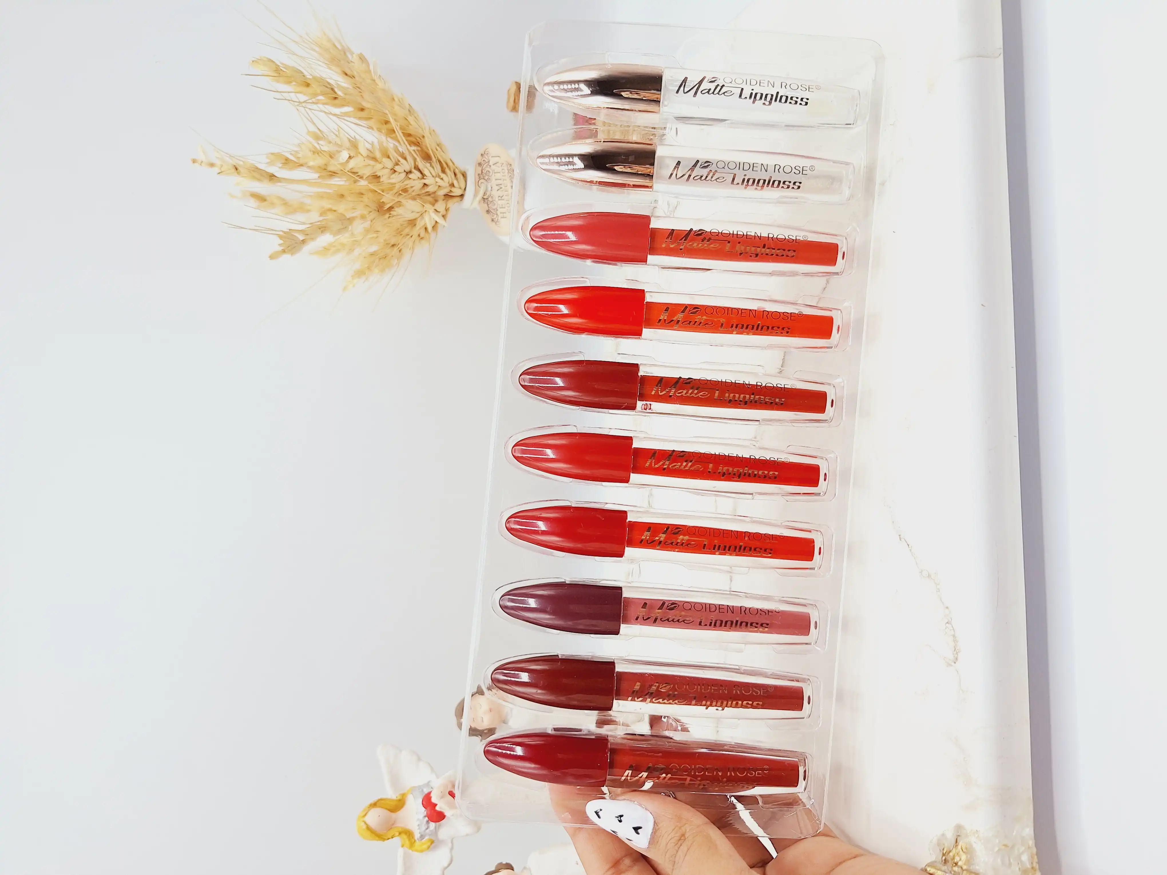 پک 10 تایی رژ مایع خوش رنگ و مات برند کویدن رز کد 2185