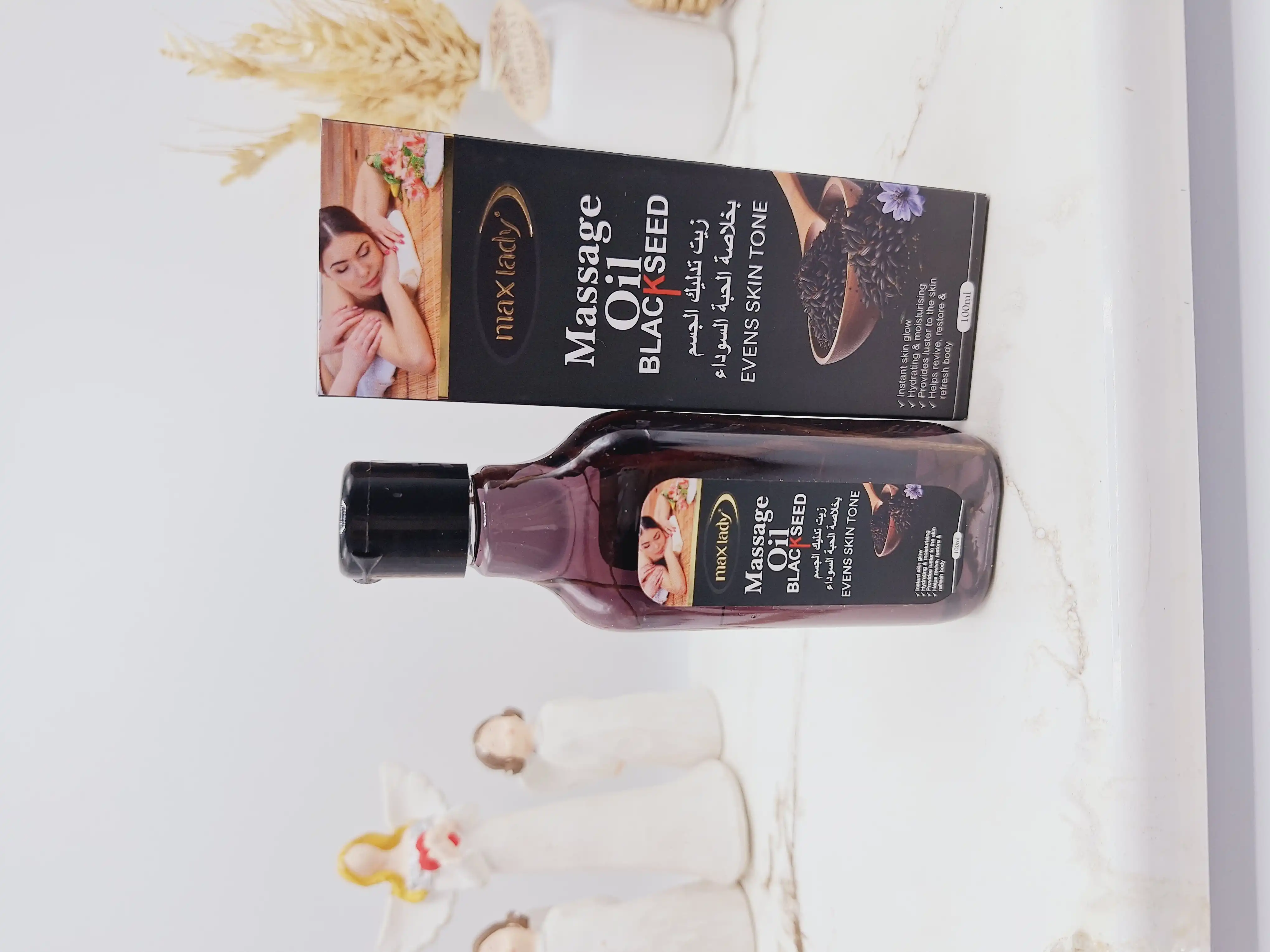 روغن ماساژ و تسکین دهنده درد عضلانی عصاره سیاهدانه برند مکس لیدی کد 7492