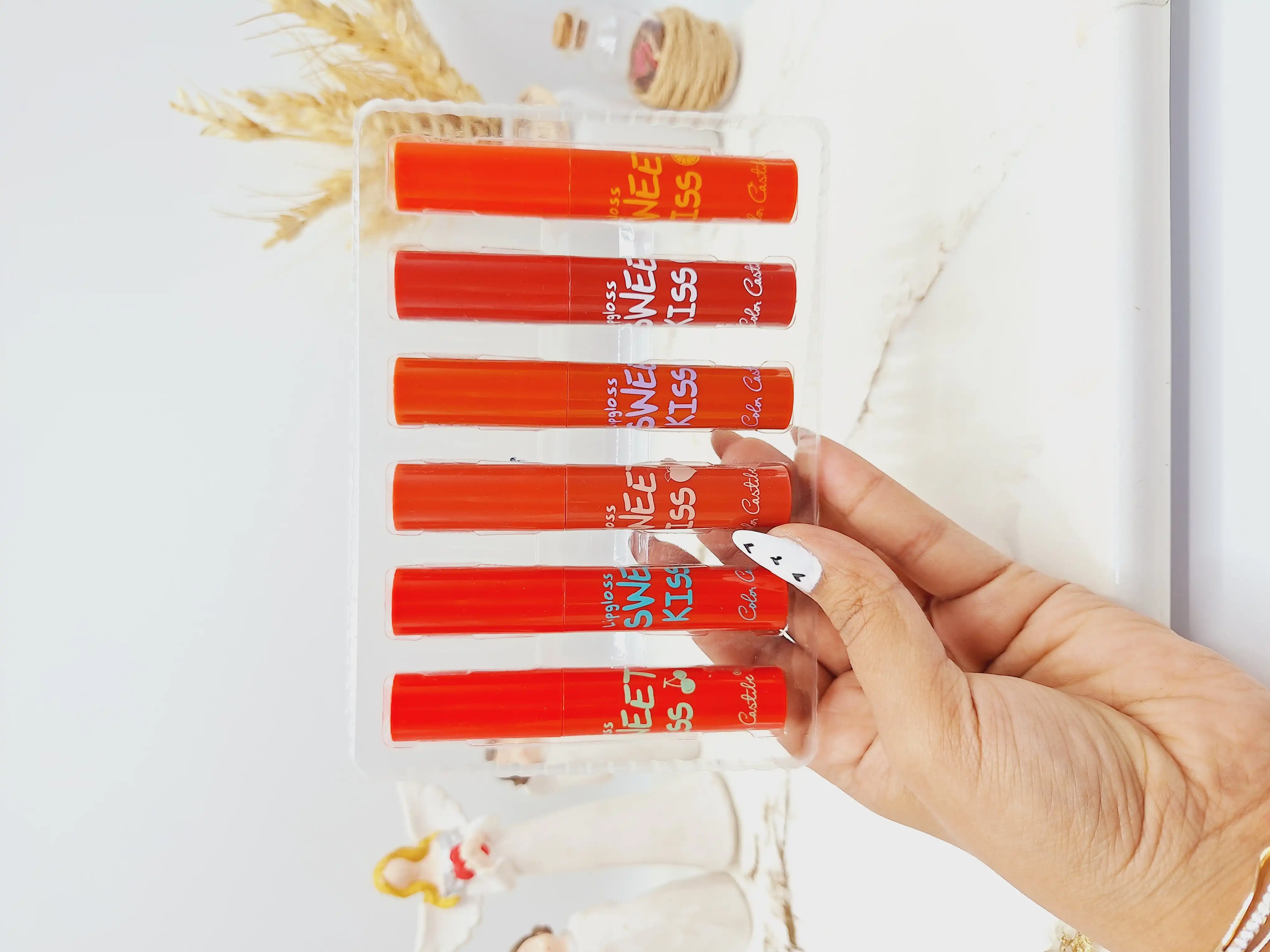 پک 6 تایی رژ مایع کوکوکاستل سری سوییت کیس میوه ای کد 4062