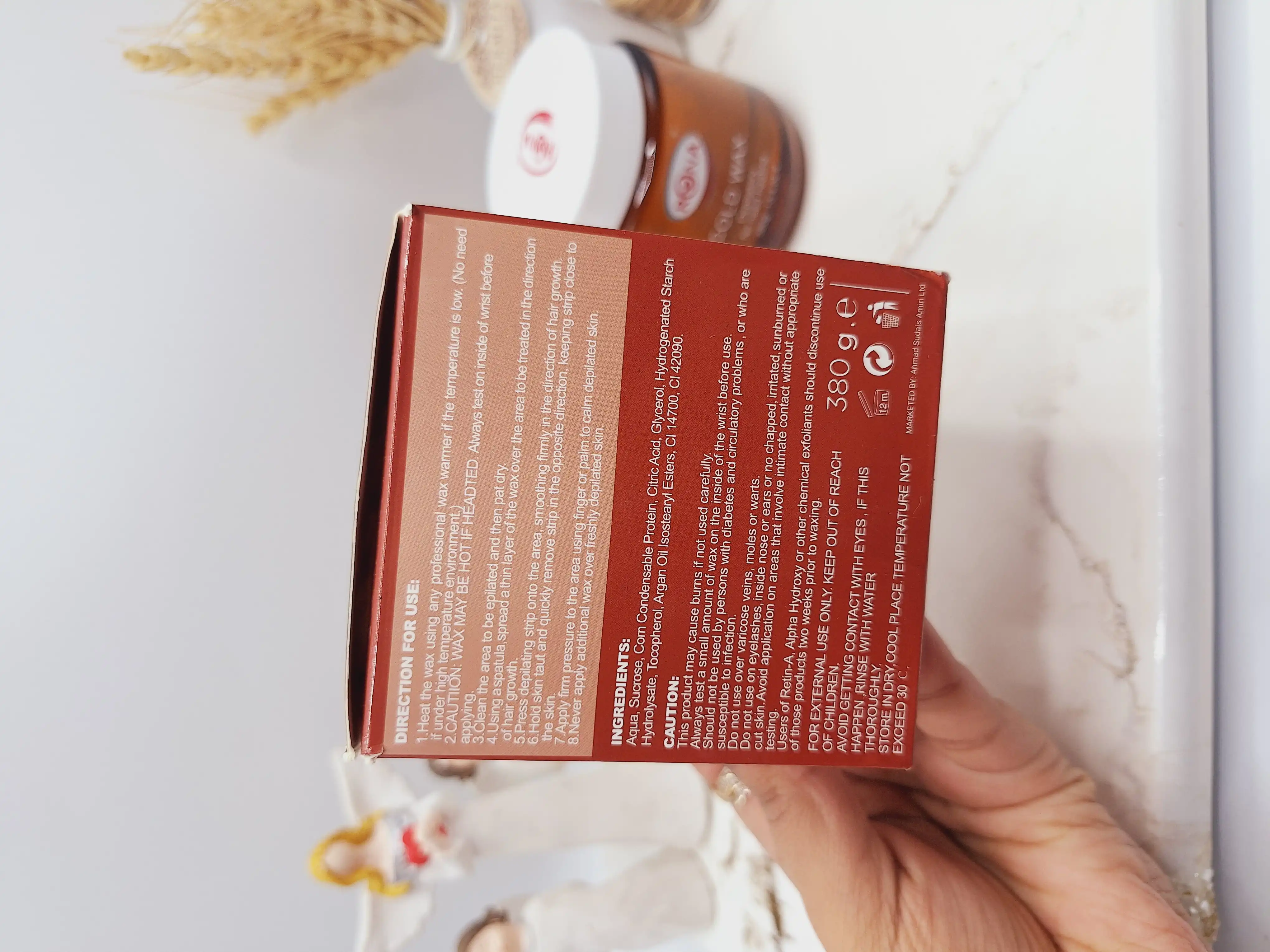 موم سرد با کاغذ اپیلاسیون همراه با کاردک رایحه روغن آرگان برند RONA کد 3145