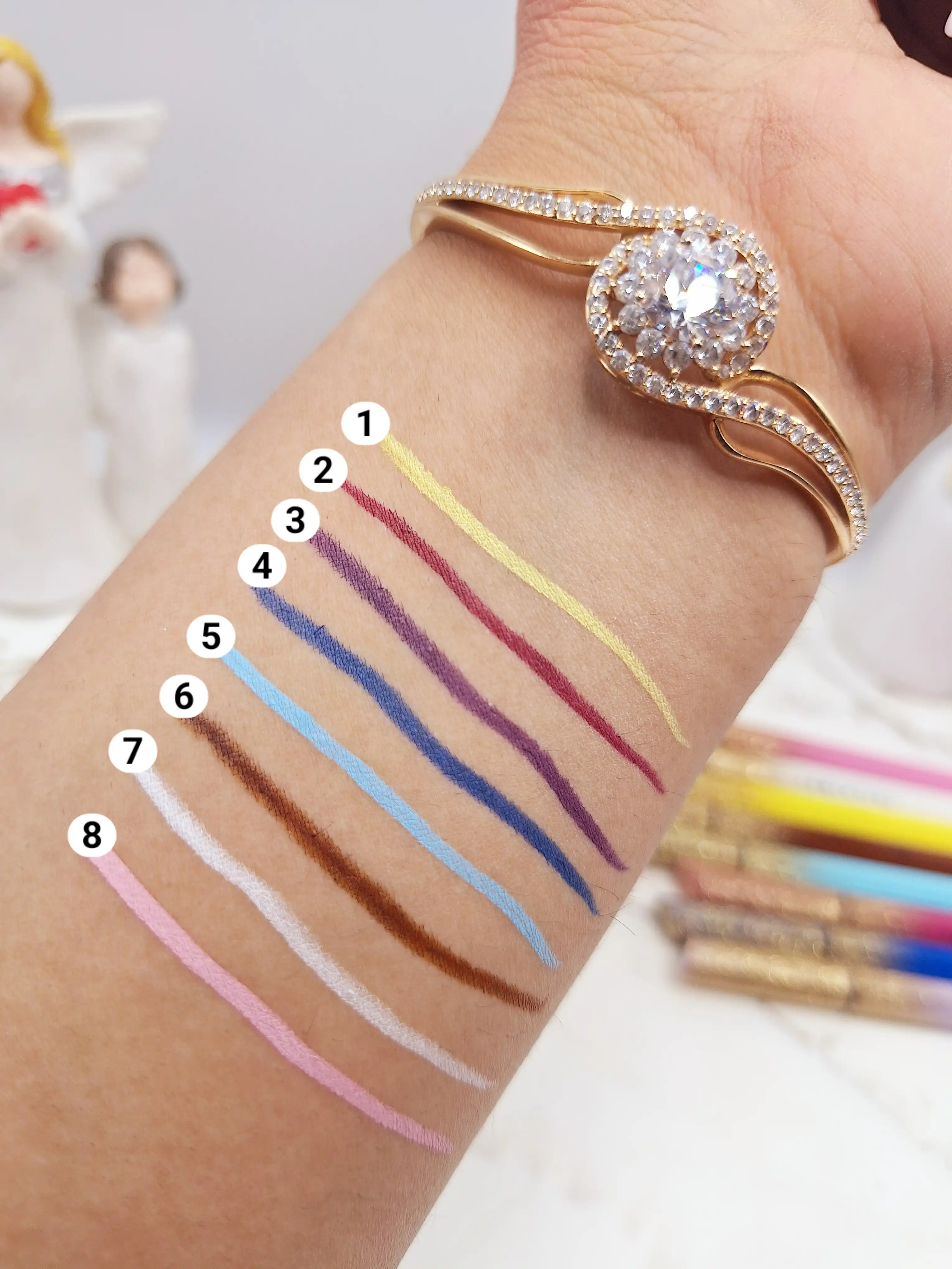 خط چشم رنگی مات ماژیکی برند تایلامی پوکه گلیتری کد NO.:TLM-E118