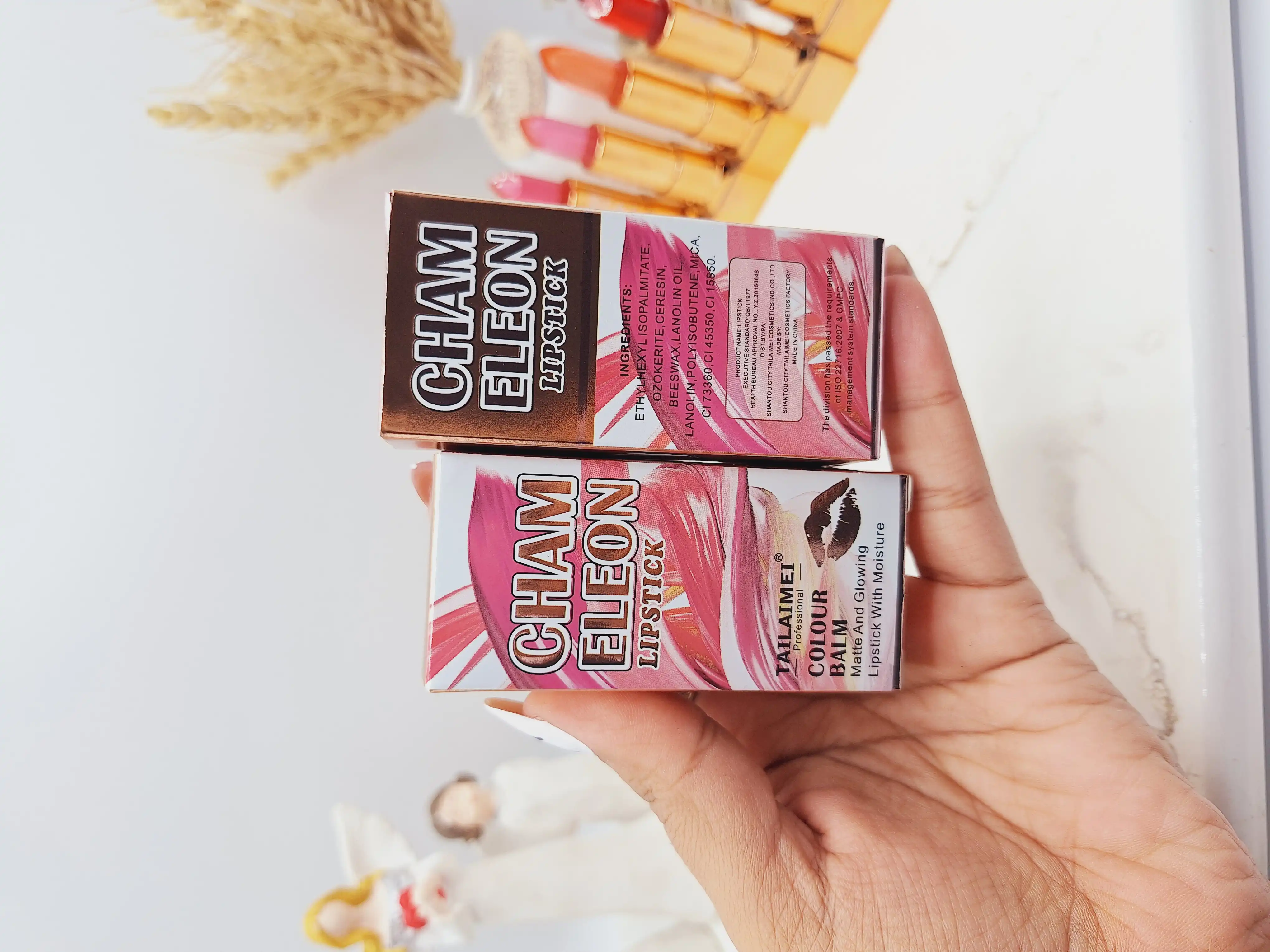 رژ لب حرارتی مات و درخشان برند TAILAIMEI کد 1360