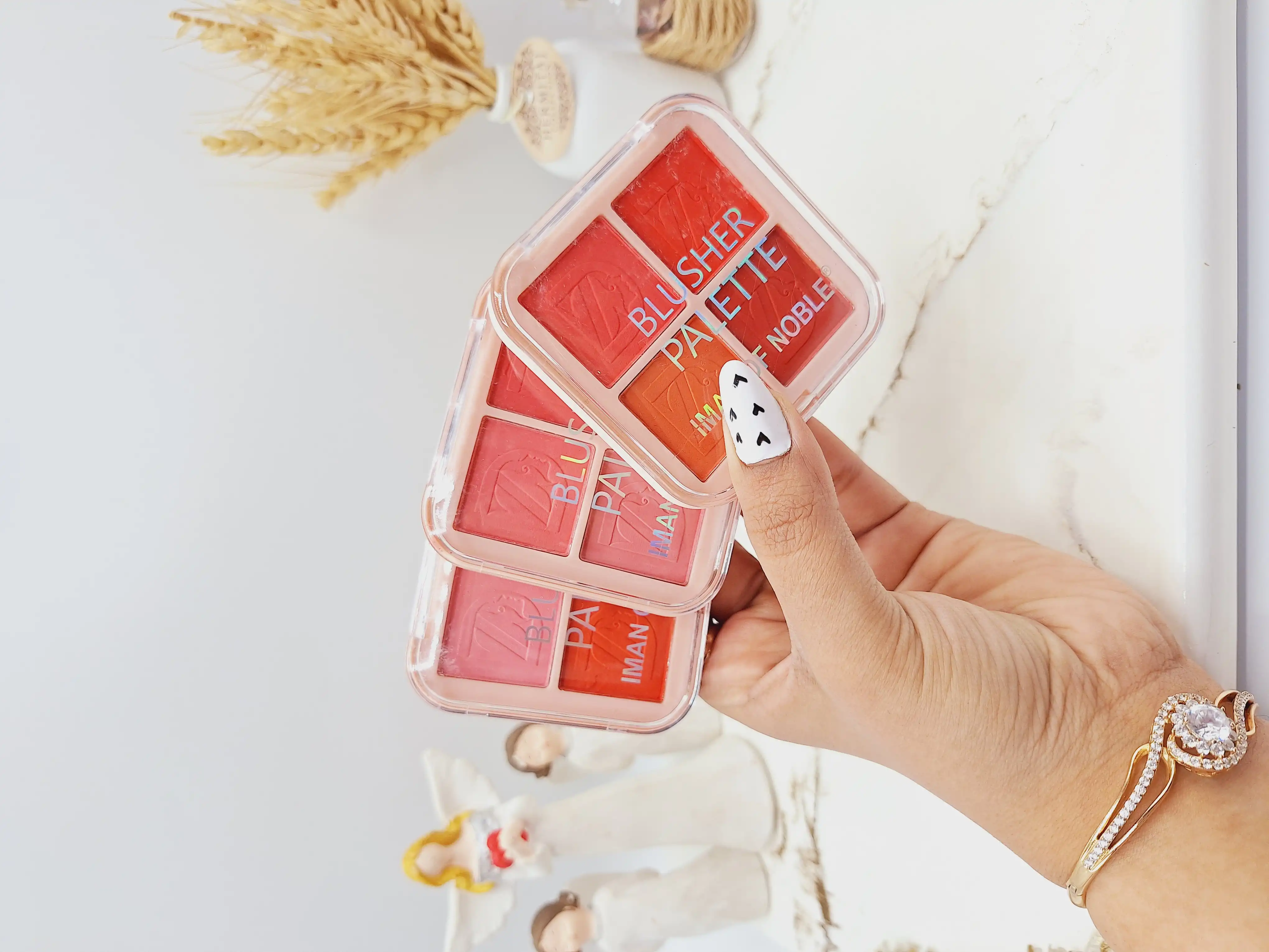 پالت رژ گونه چهار رنگ برند IMAN OF NOBLE کد 6653B