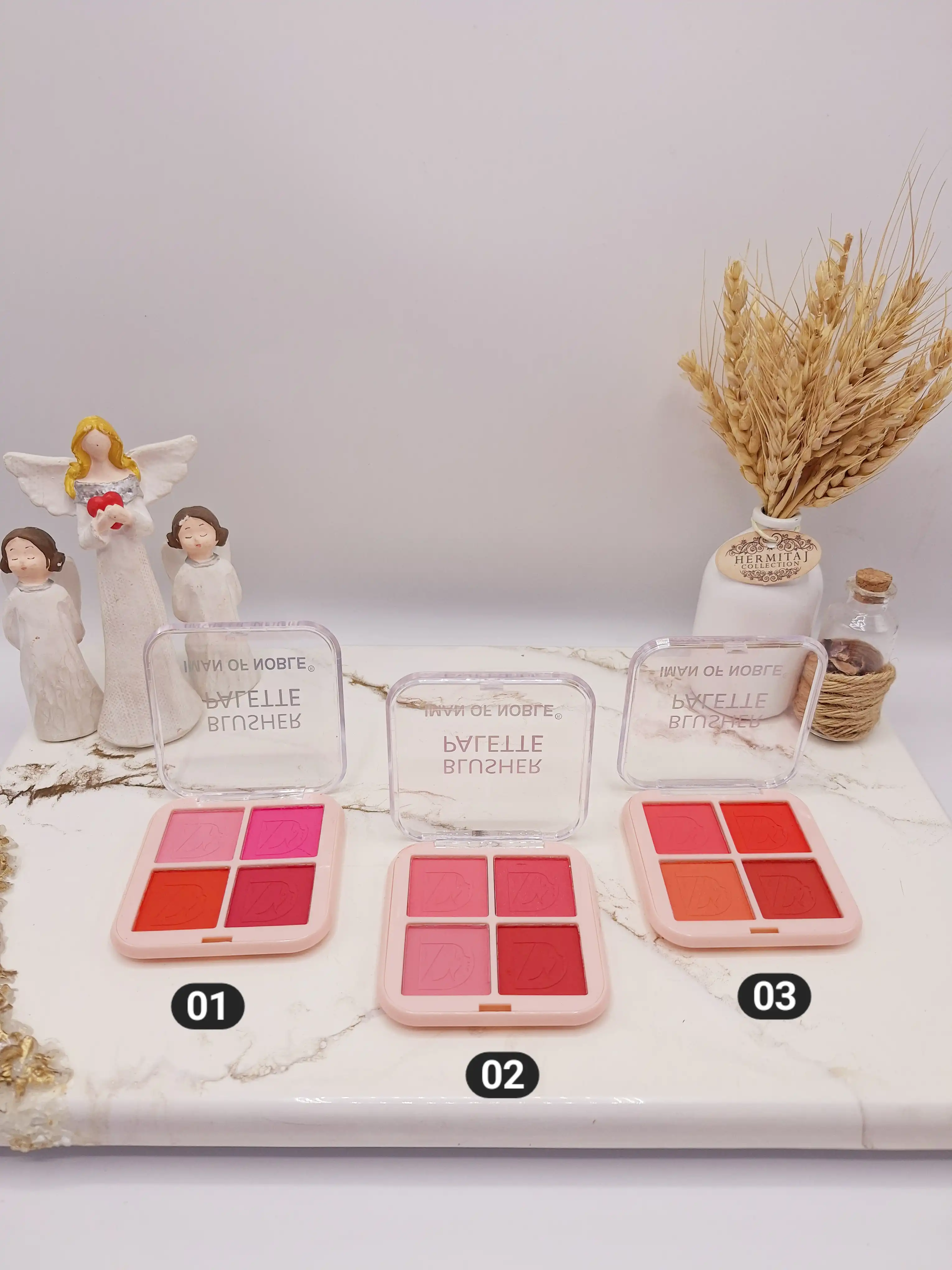 پالت رژ گونه چهار رنگ برند IMAN OF NOBLE کد 6653B