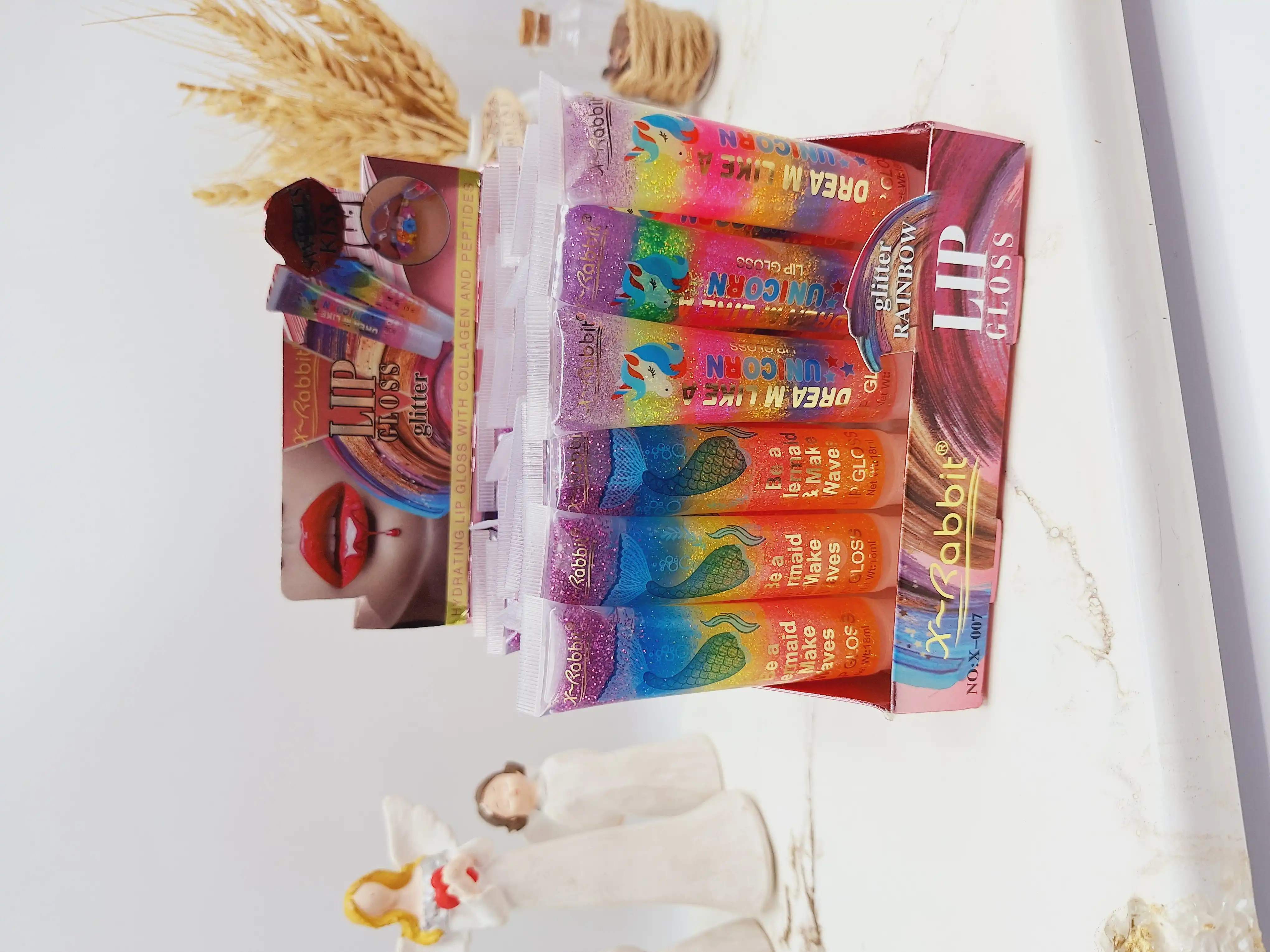 لیپ گلاس لب رنگین کمانی پری دریایی x_Rabitکد x_007 